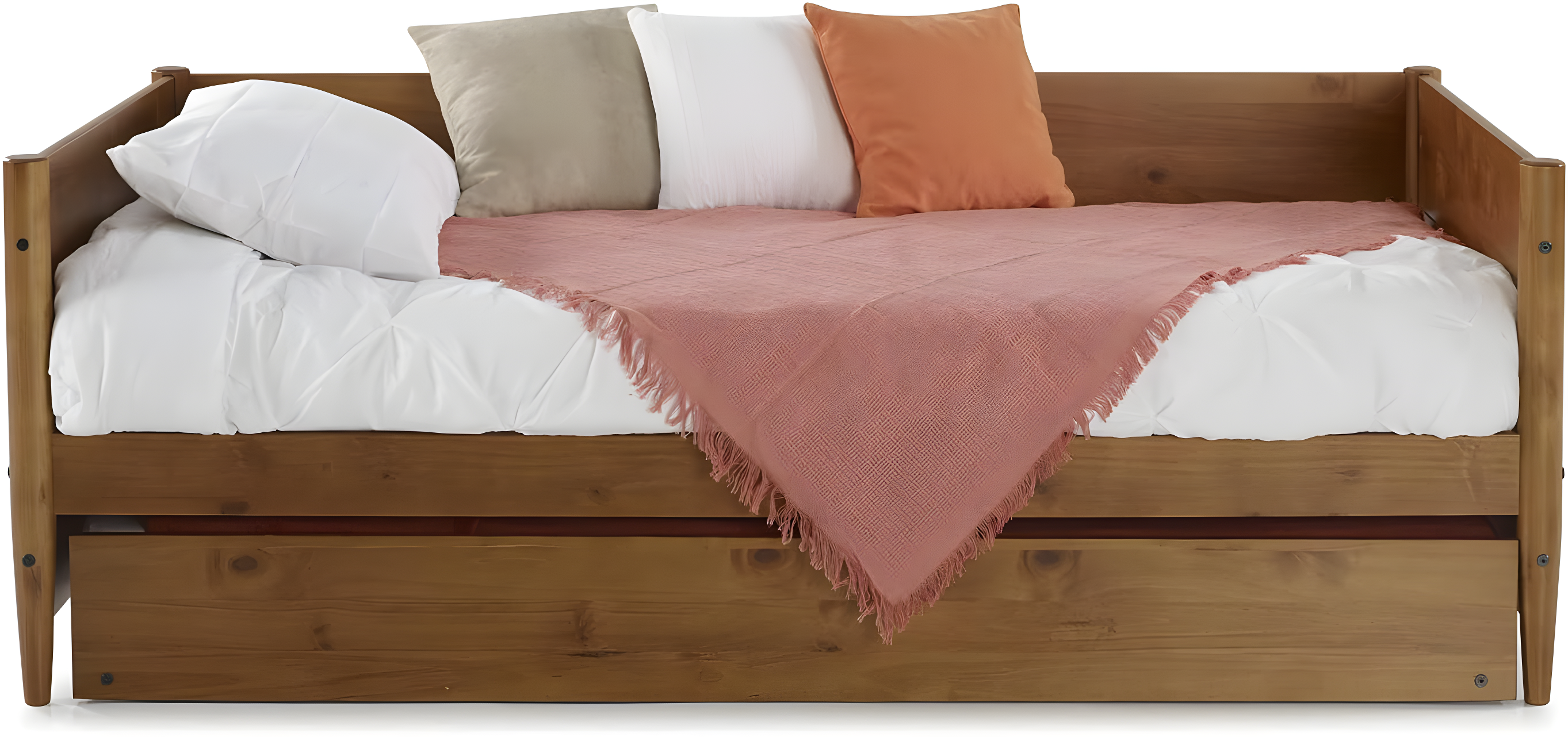 Camello Twin Solid Wood Daybed with Trundle