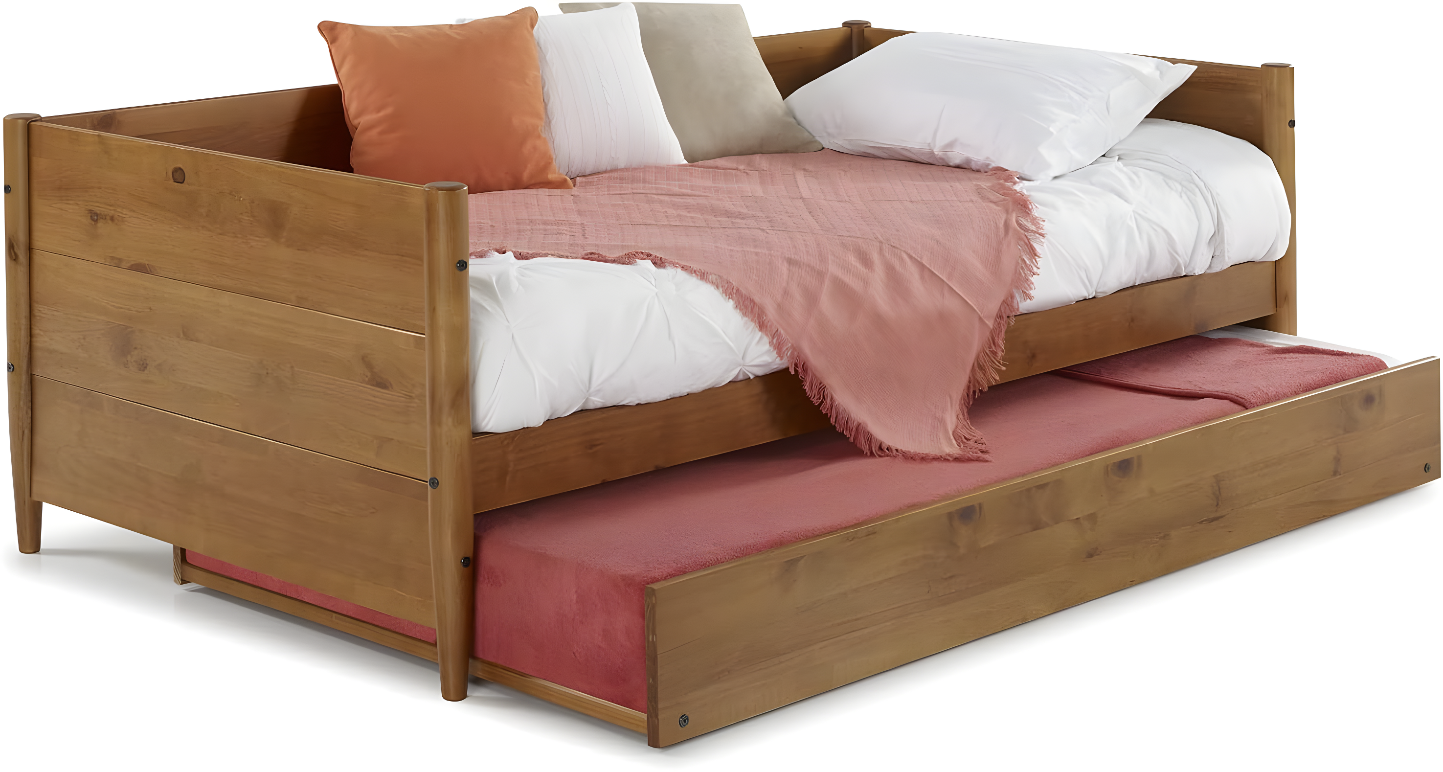 Camello Twin Solid Wood Daybed with Trundle