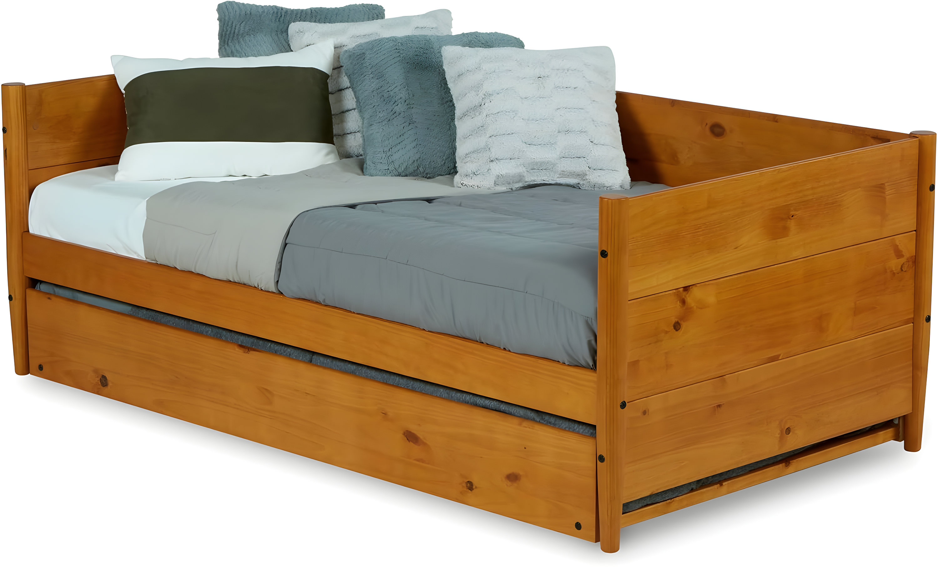 Camello Twin Solid Wood Daybed with Trundle
