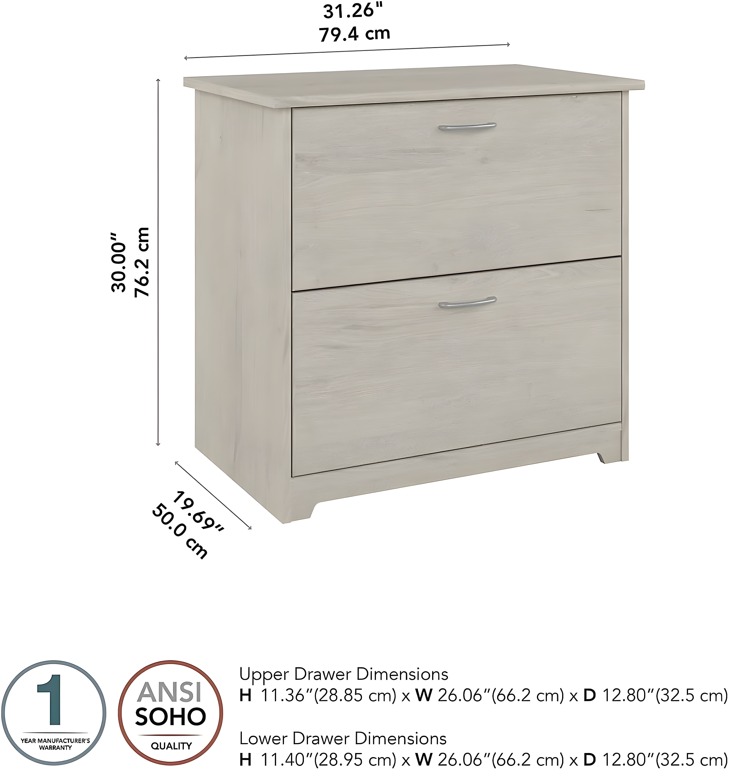 Shelonda 31.26'' Wide 2 -Drawer File Cabinet