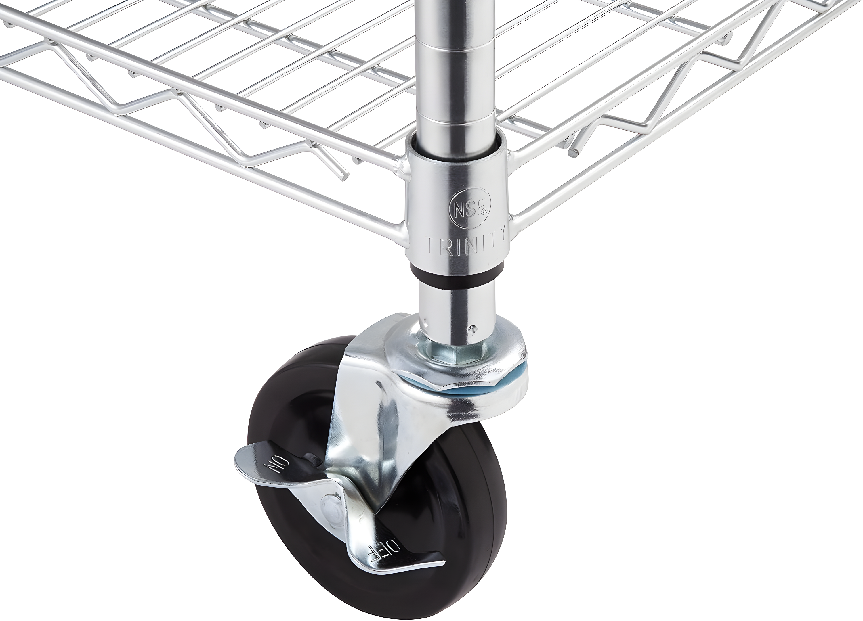 TRINITY EcoStorage 5-Tier NSF Rolling Steel Wire Shelving Unit w/ Wheels (60 in. W x 24 in. D)