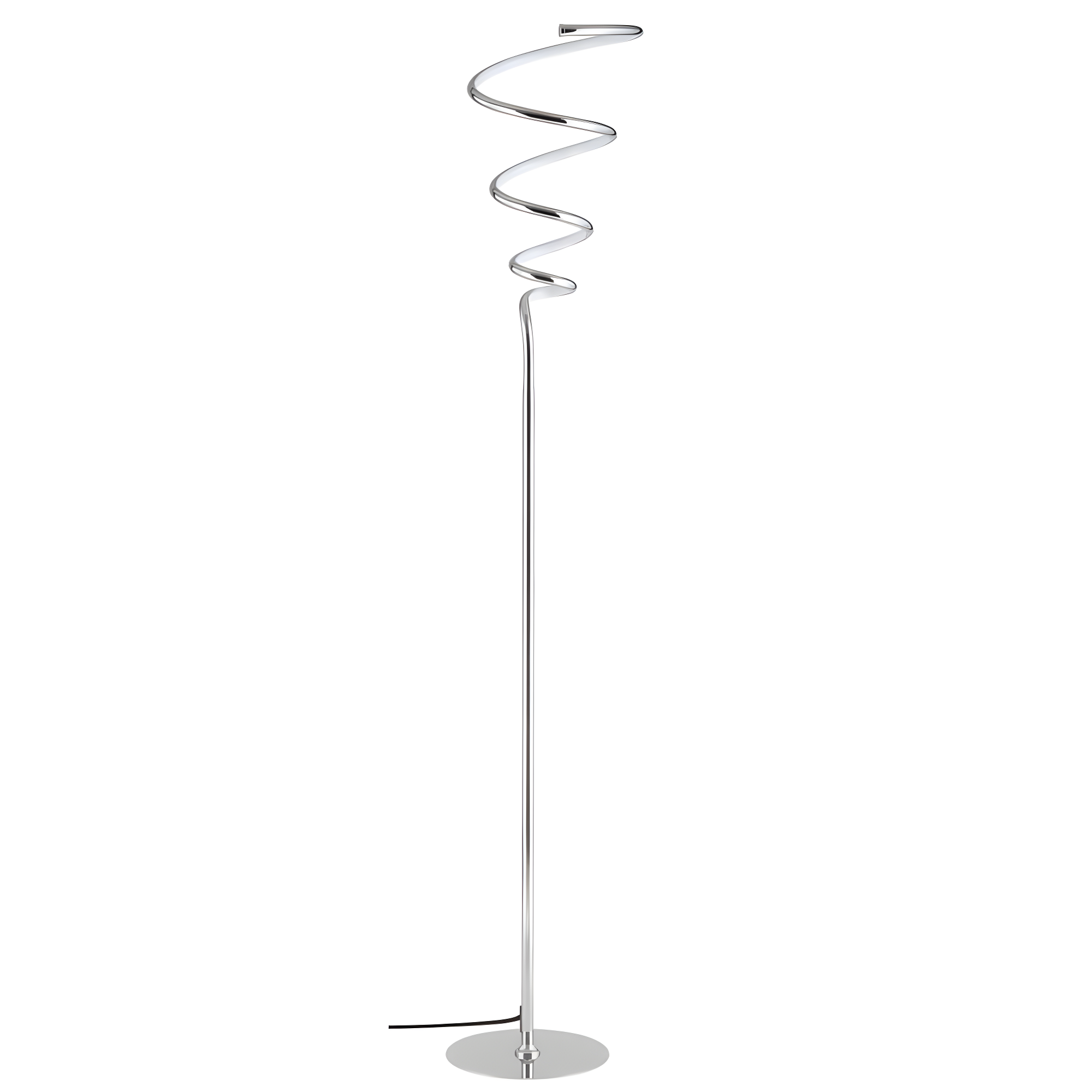 JONATHAN Y JYL7027A Scribble 60.5" Modern Dimmable Metal Integrated LED Floor Lamp, Contemporary, Minimalist, Glam for living room, dinning room, bedroom, office, Chrome