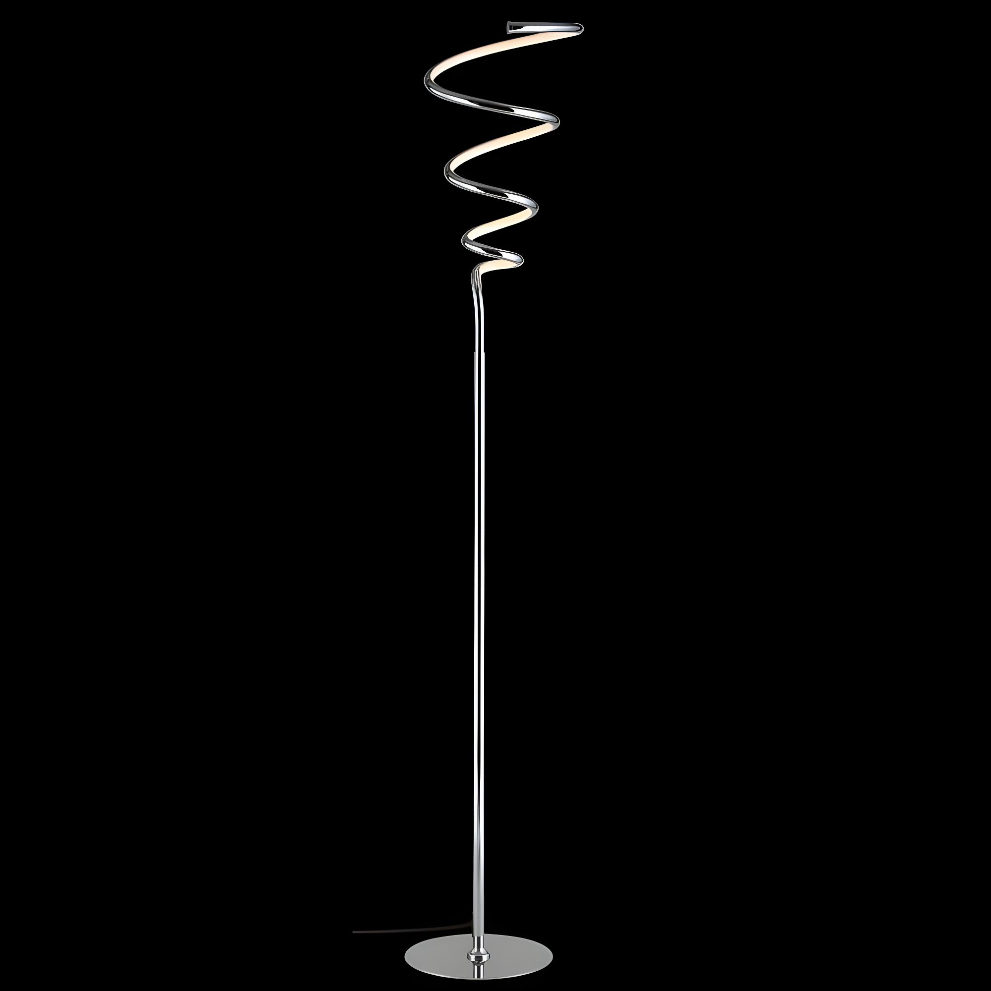 JONATHAN Y JYL7027A Scribble 60.5" Modern Dimmable Metal Integrated LED Floor Lamp, Contemporary, Minimalist, Glam for living room, dinning room, bedroom, office, Chrome