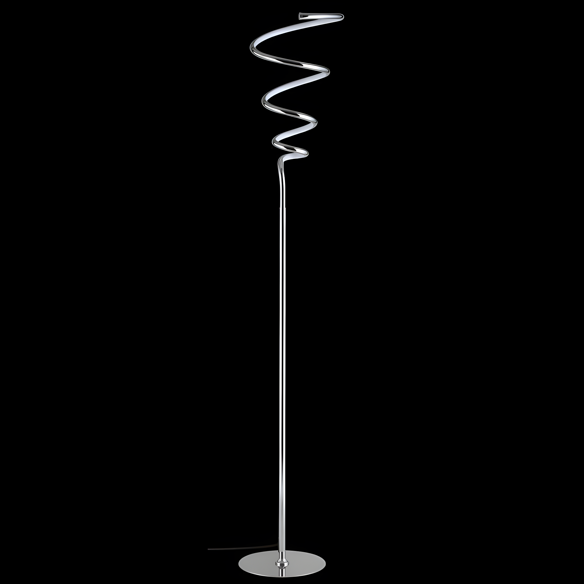 JONATHAN Y JYL7027A Scribble 60.5" Modern Dimmable Metal Integrated LED Floor Lamp, Contemporary, Minimalist, Glam for living room, dinning room, bedroom, office, Chrome