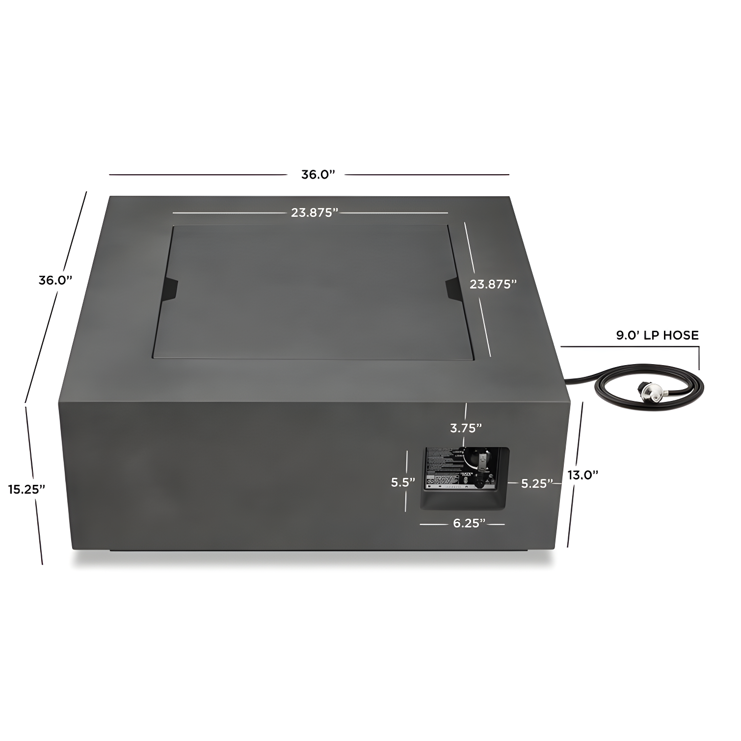AEGEAN Propane / Natural Gas Outdoor Fire Pit Table