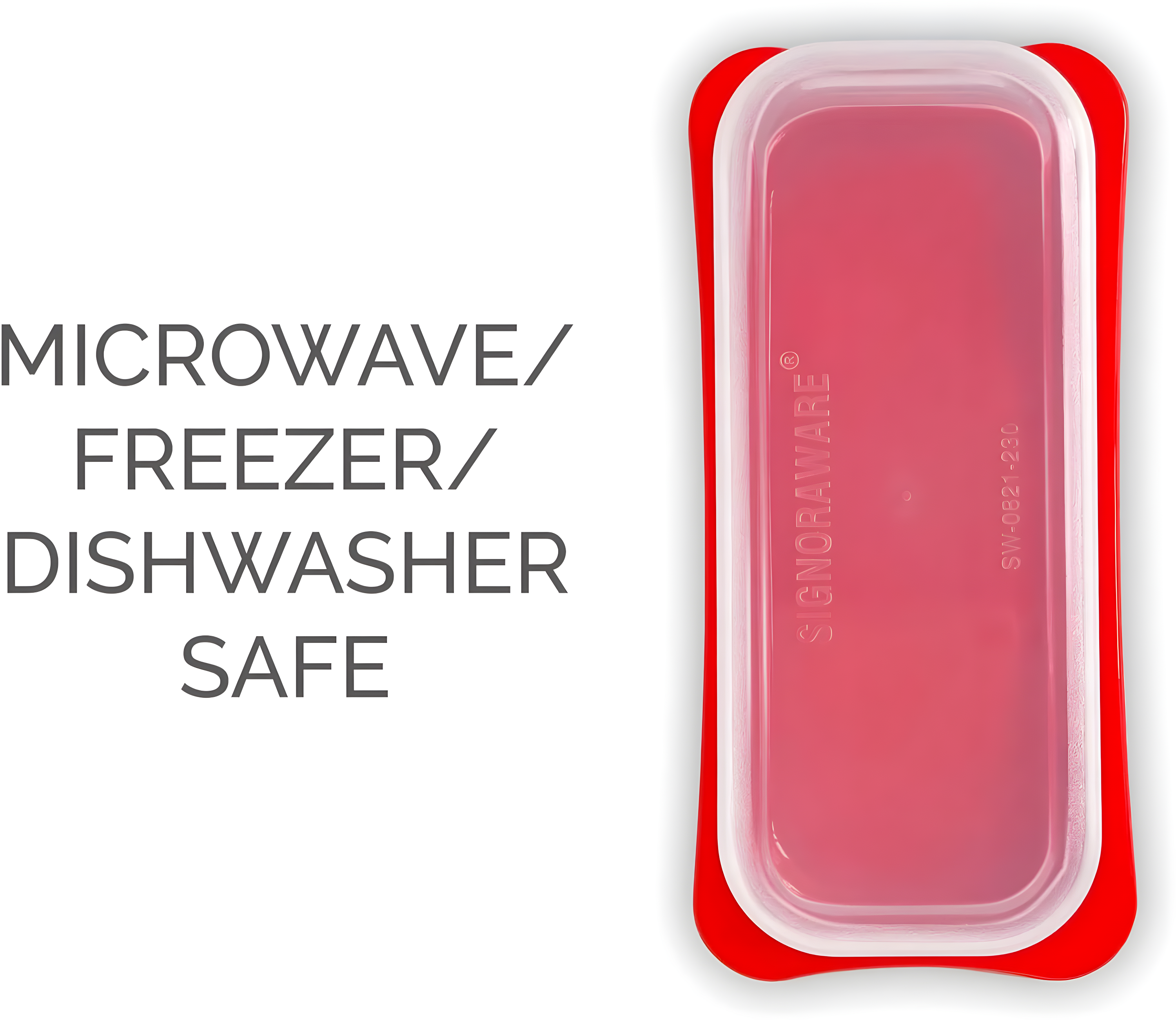 Signora Ware Plastic Butter Dish with Lid Butter Holder Storage Container, Red