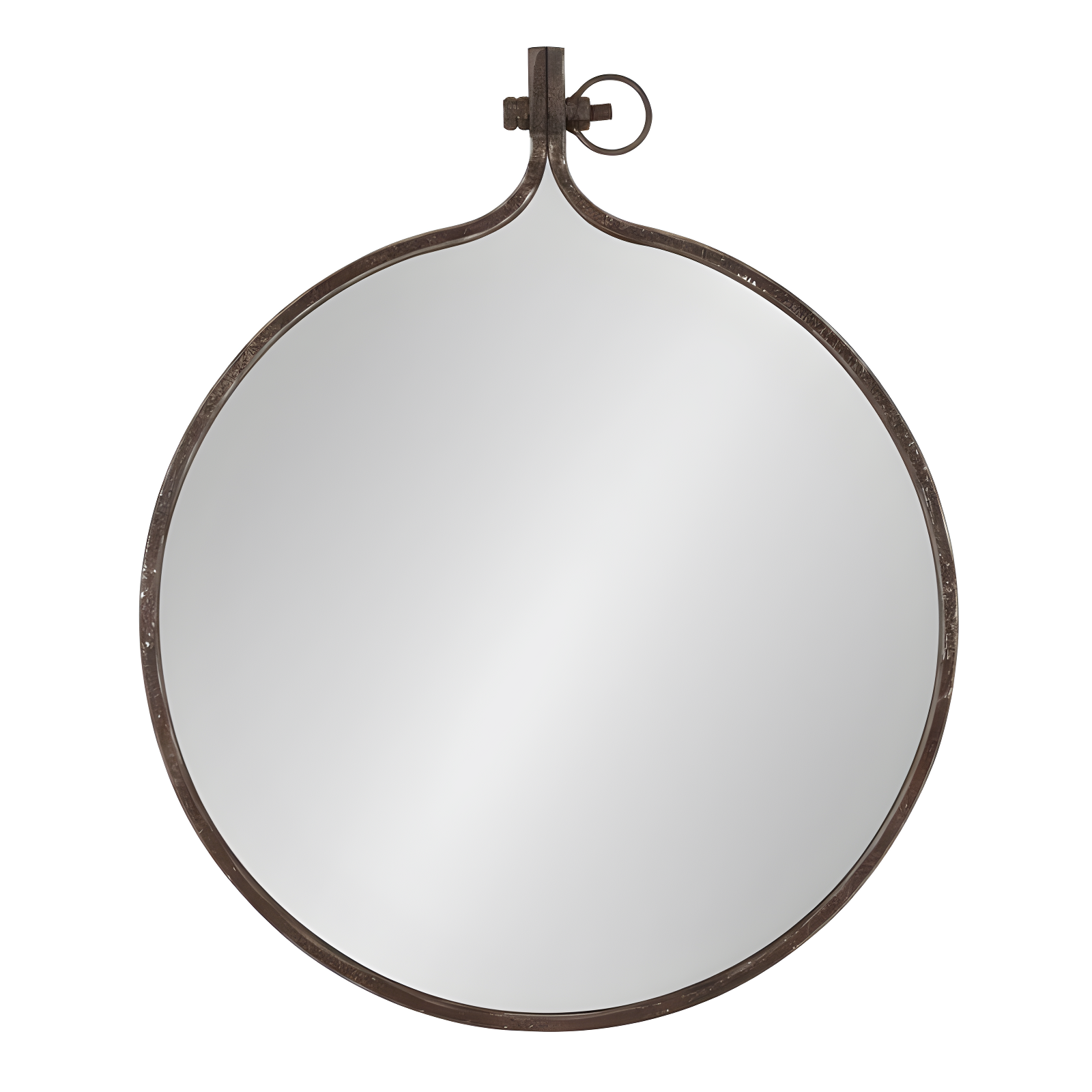 24" x 28" Yitro Metal Framed Wall Mirror Bronze - Kate and Laurel: Round, Oil Rubbed, Hanging Decor