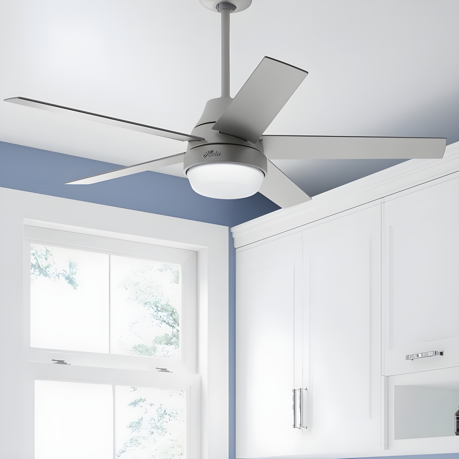 52" Aerodyne 5 - Blade Smart Standard Ceiling Fan with Lights and Remote