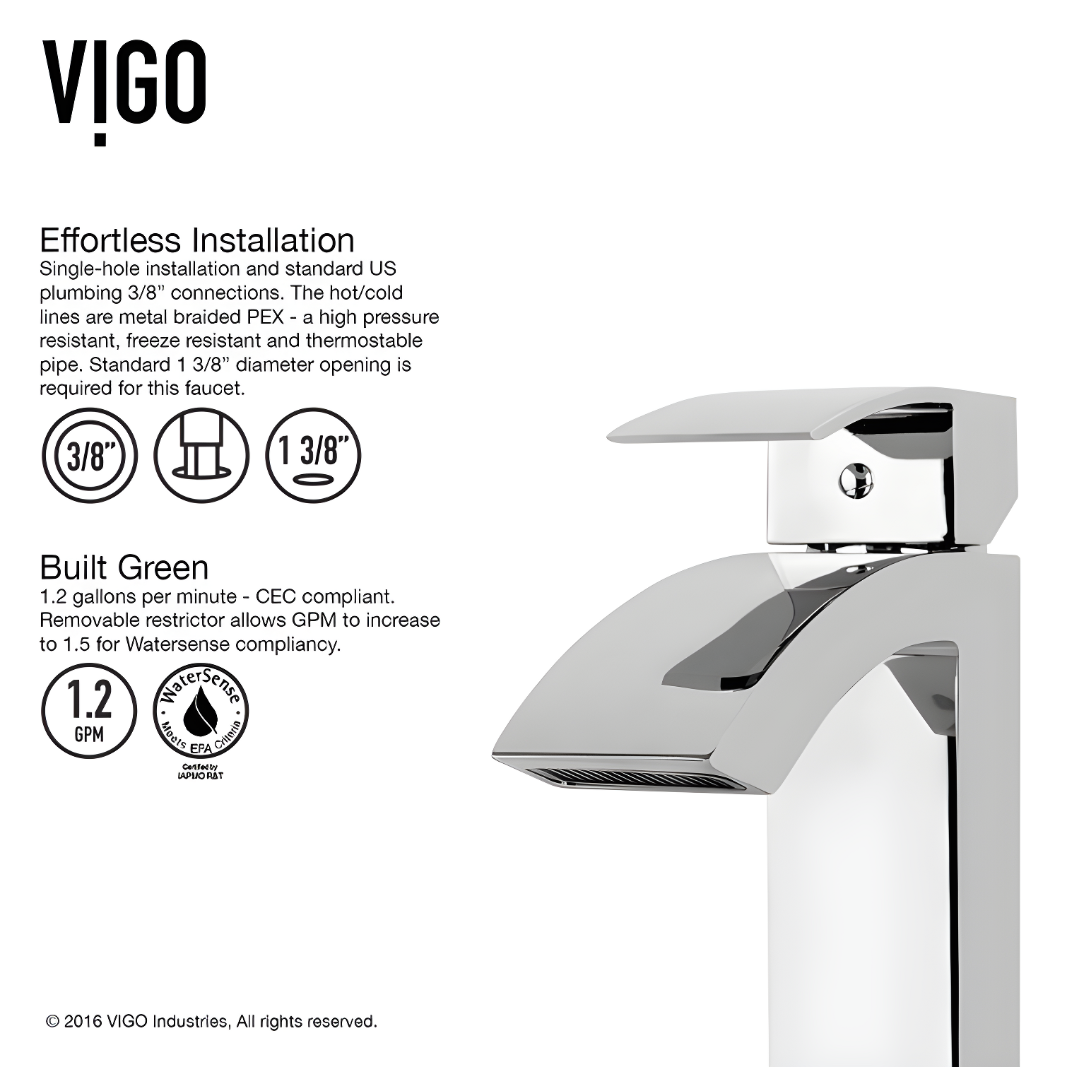Satro 7" H Single Handle Single Hole Bathroom Faucet