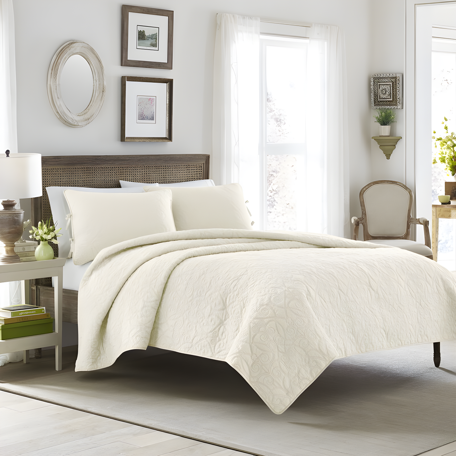 Laura Ashley Laura Ashley Felicity Cotton Reversible Quilt Set