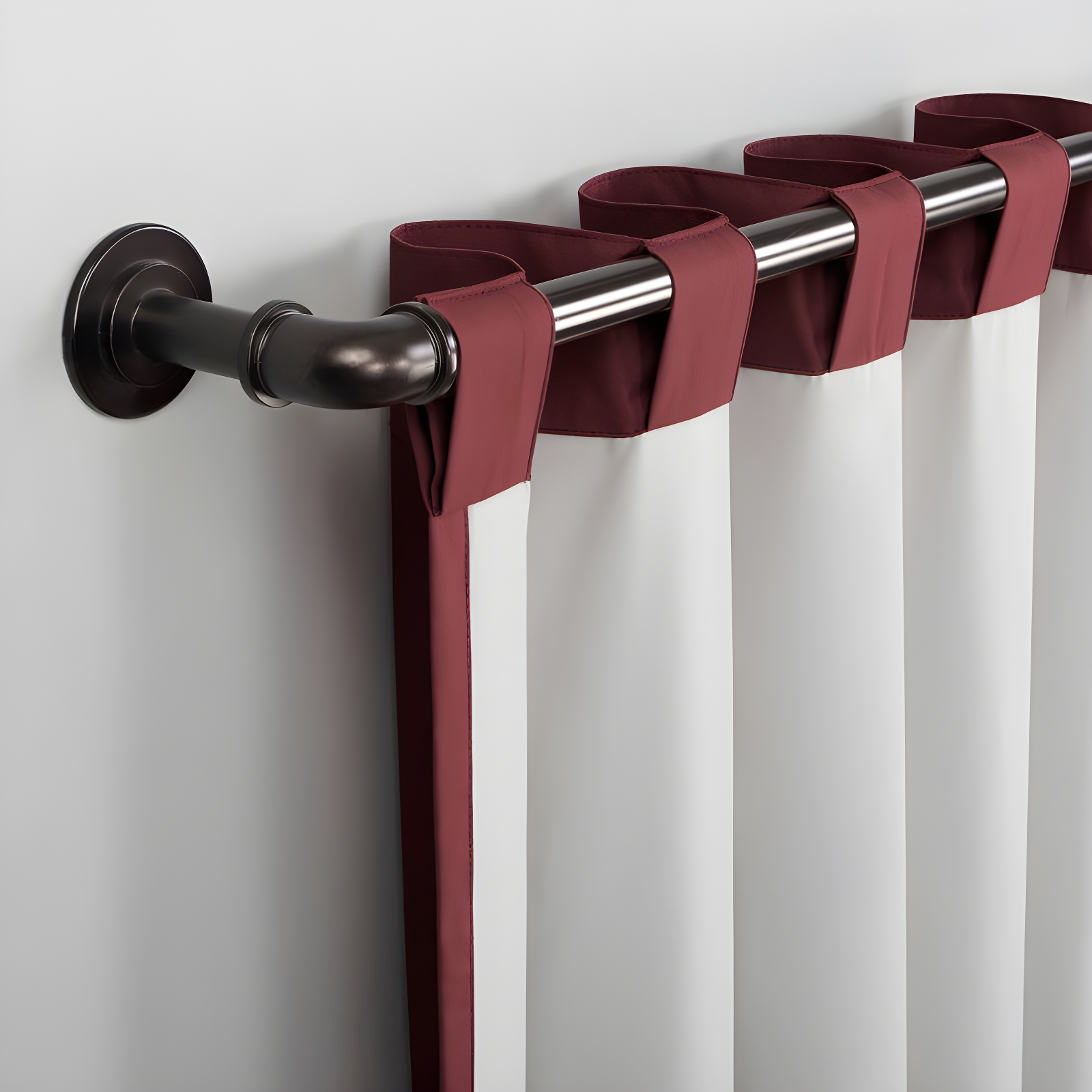 40"x84" Sun Zero 100% Blackout Cyrus Thermal Back Tab Curtain Panel Red: Modern Solid Polyester Indoor Drapery