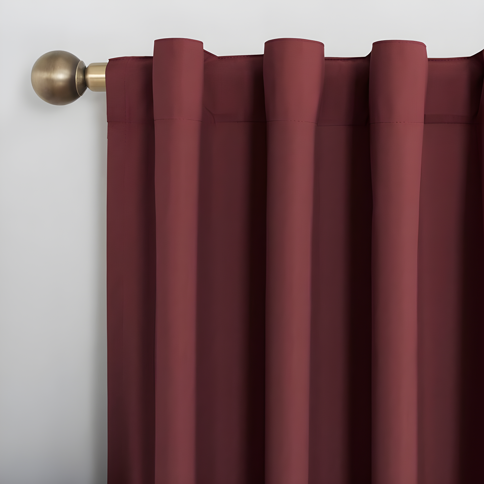 40"x84" Sun Zero 100% Blackout Cyrus Thermal Back Tab Curtain Panel Red: Modern Solid Polyester Indoor Drapery