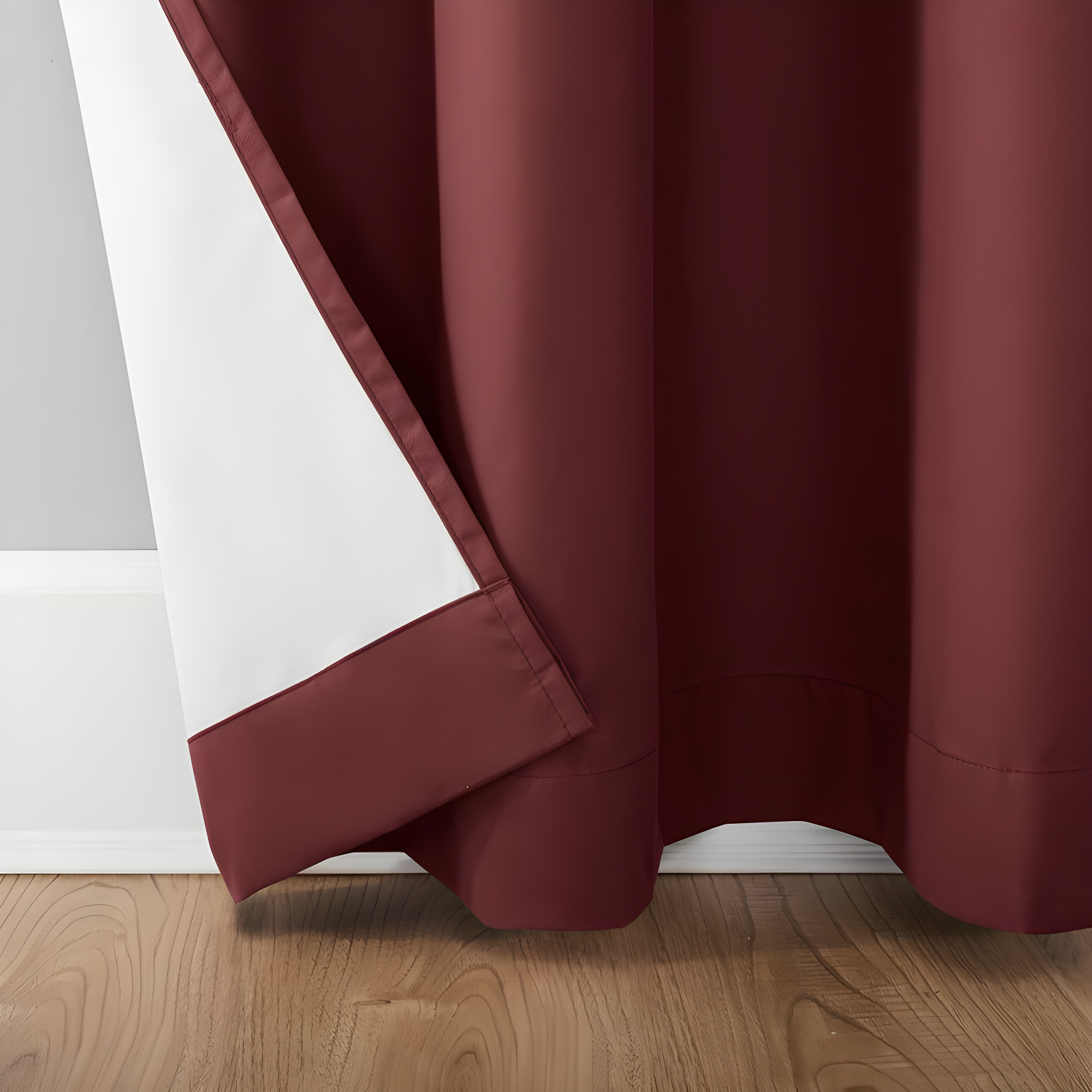 40"x84" Sun Zero 100% Blackout Cyrus Thermal Back Tab Curtain Panel Red: Modern Solid Polyester Indoor Drapery