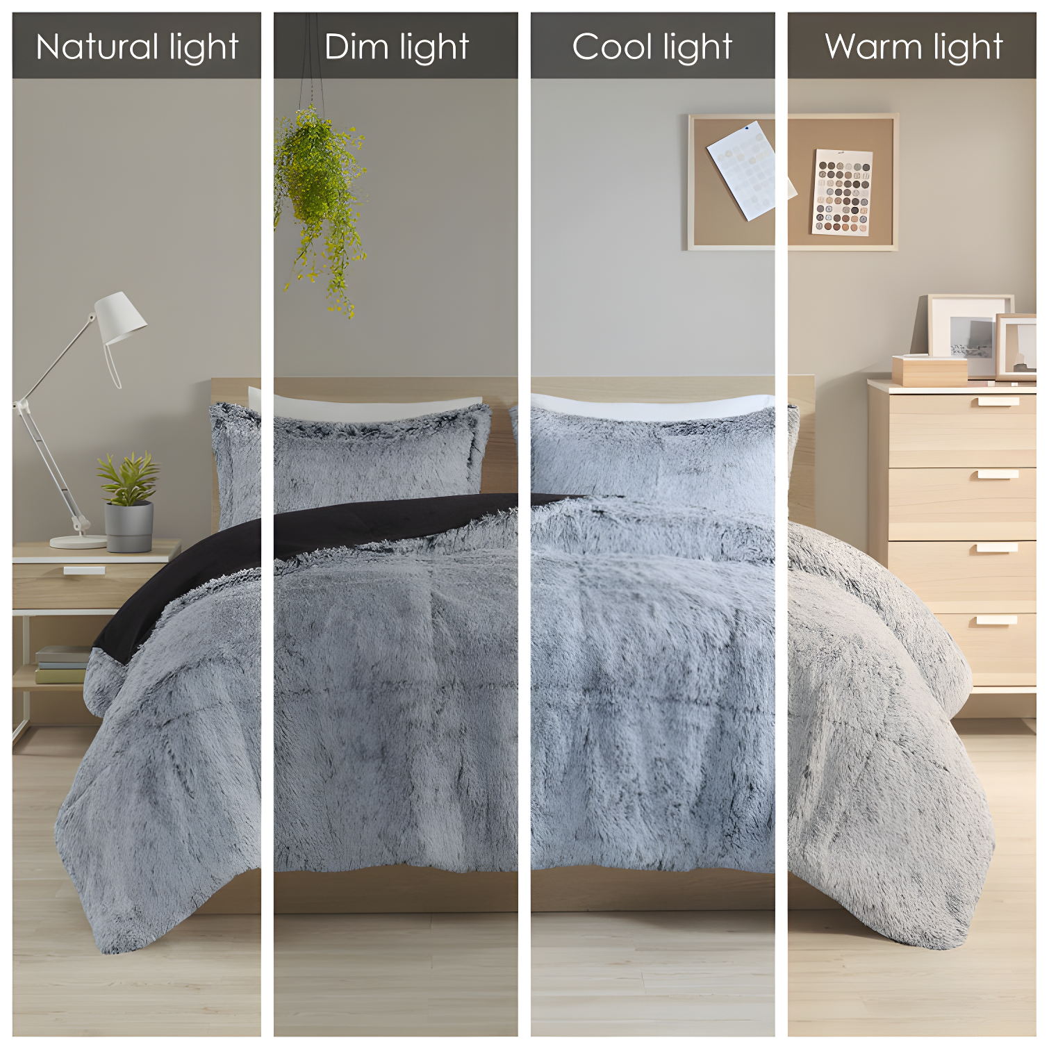 Intelligent Design Malea Shaggy Faux Fur Comforter Mini Set