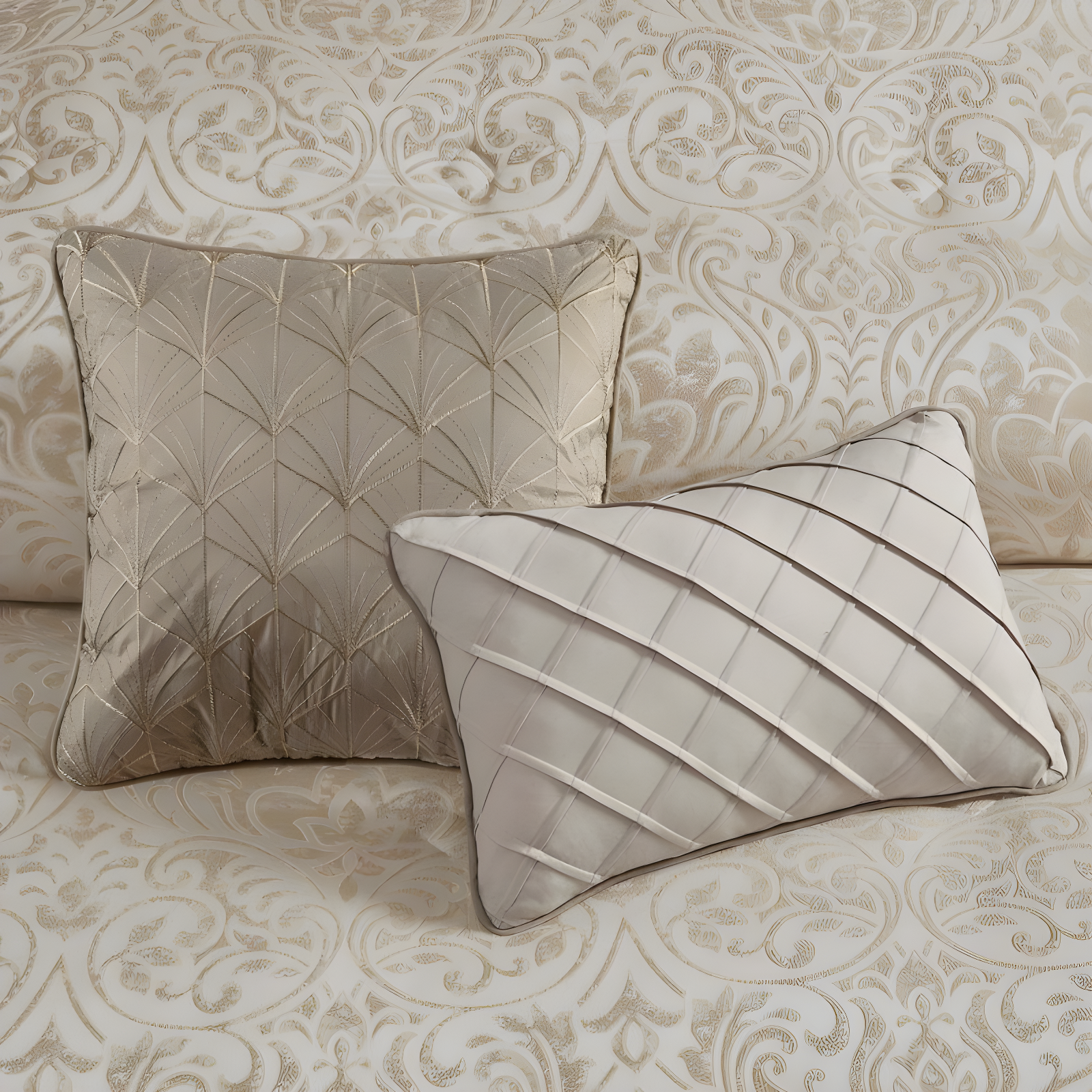 Madison Park Emilia 12 Piece Jacquard Comforter Set with Bed Sheets