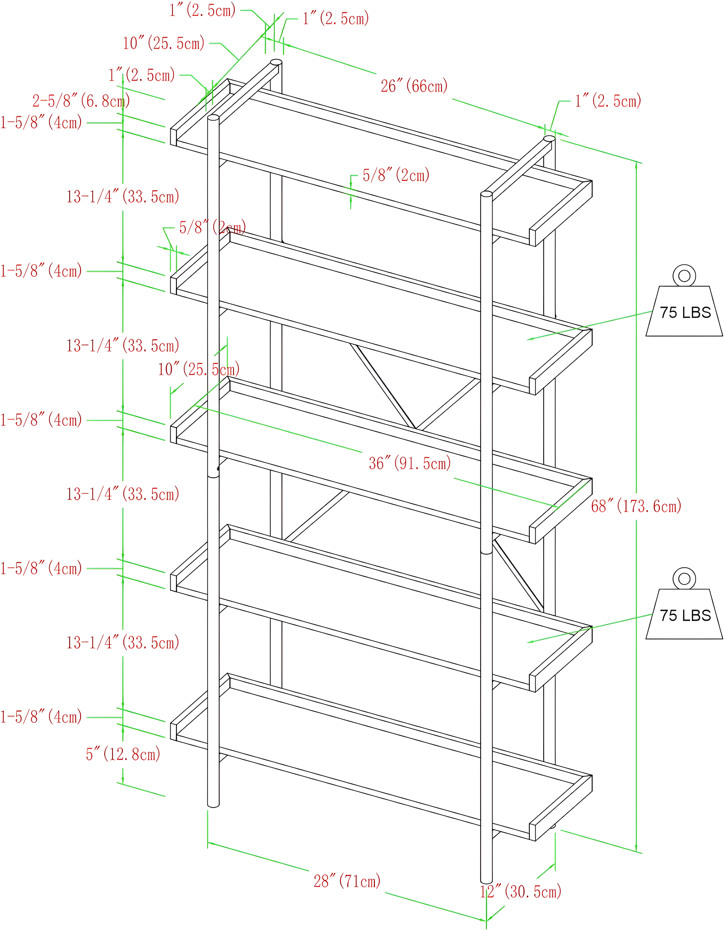 Castellon Etagere Bookcase