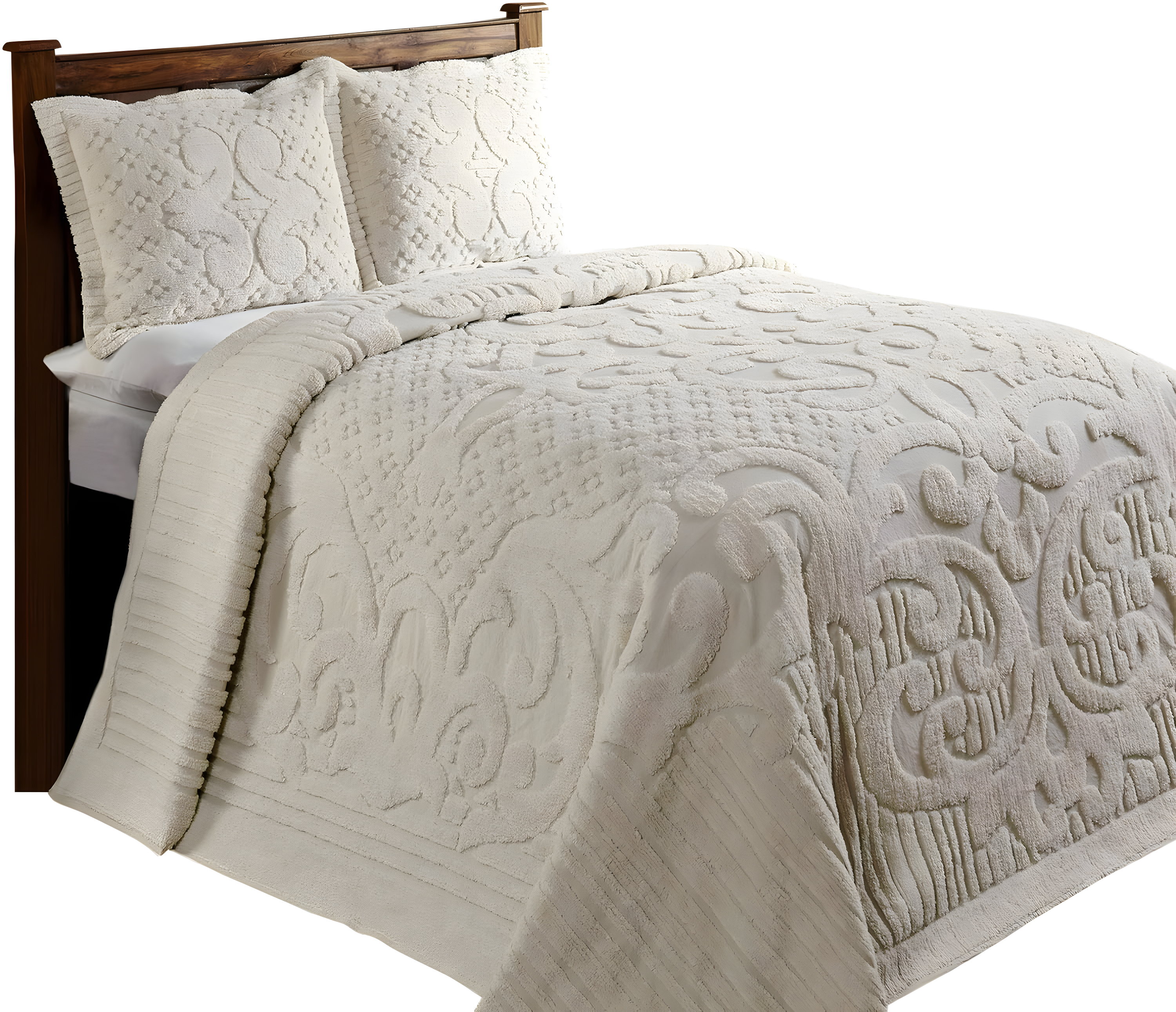 Better Trends Ashton 100% Cotton Chenille Bedspread with Medallion Pattern,  Soft & Breathable Coverlet, Luxurious Bedding for All Seasons, Machine Washable