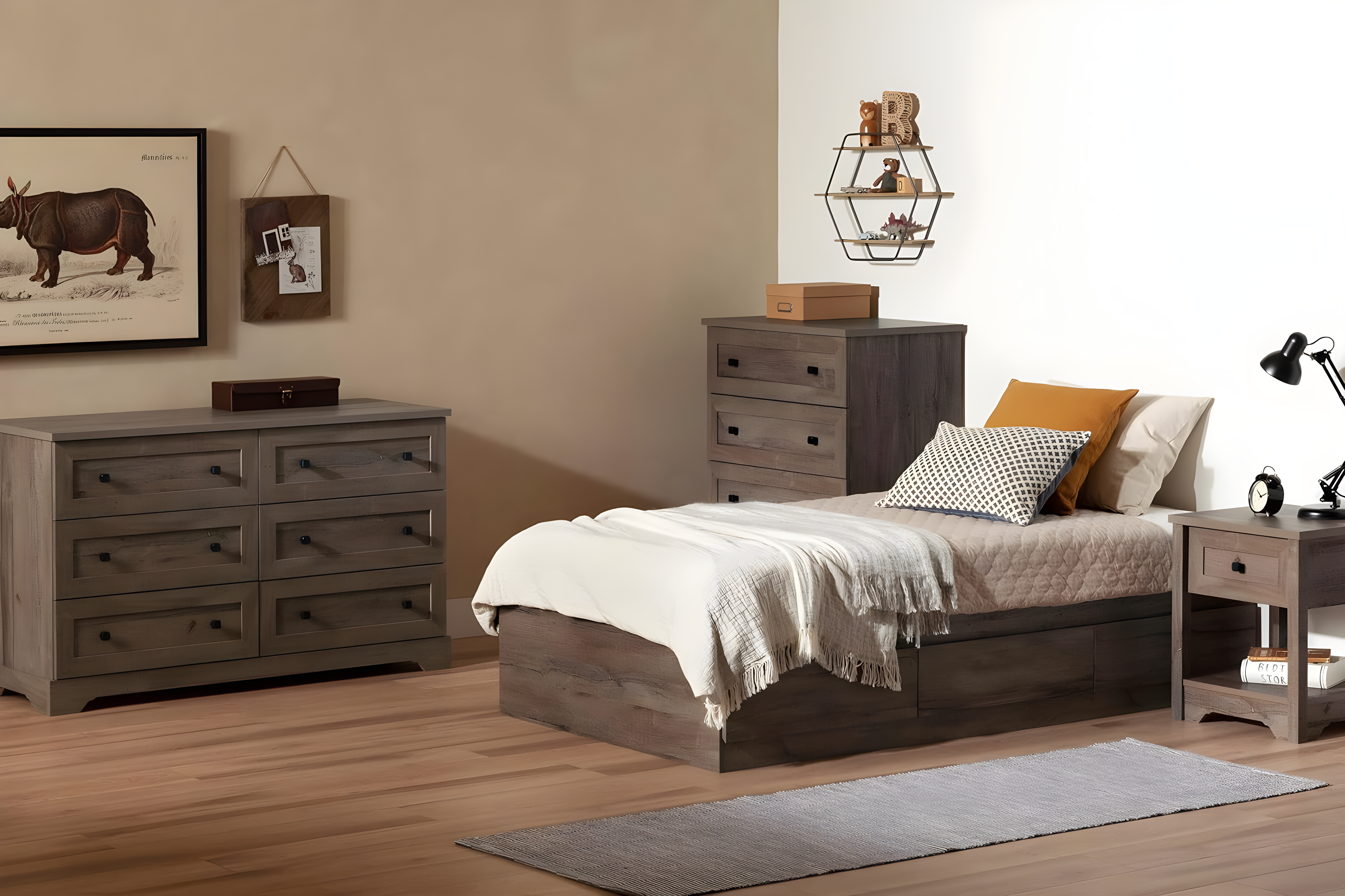 Hazen Twin 3 Drawer Mate's & Captain's Bed by South Side Living