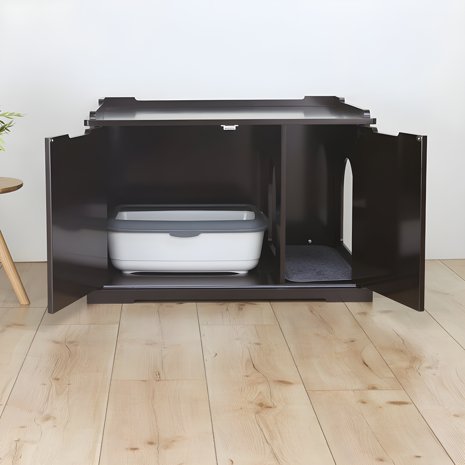 TRIXIE XL Furniture Style Litter Box Enclosure and Pet Home, Hidden Cat Litter Box