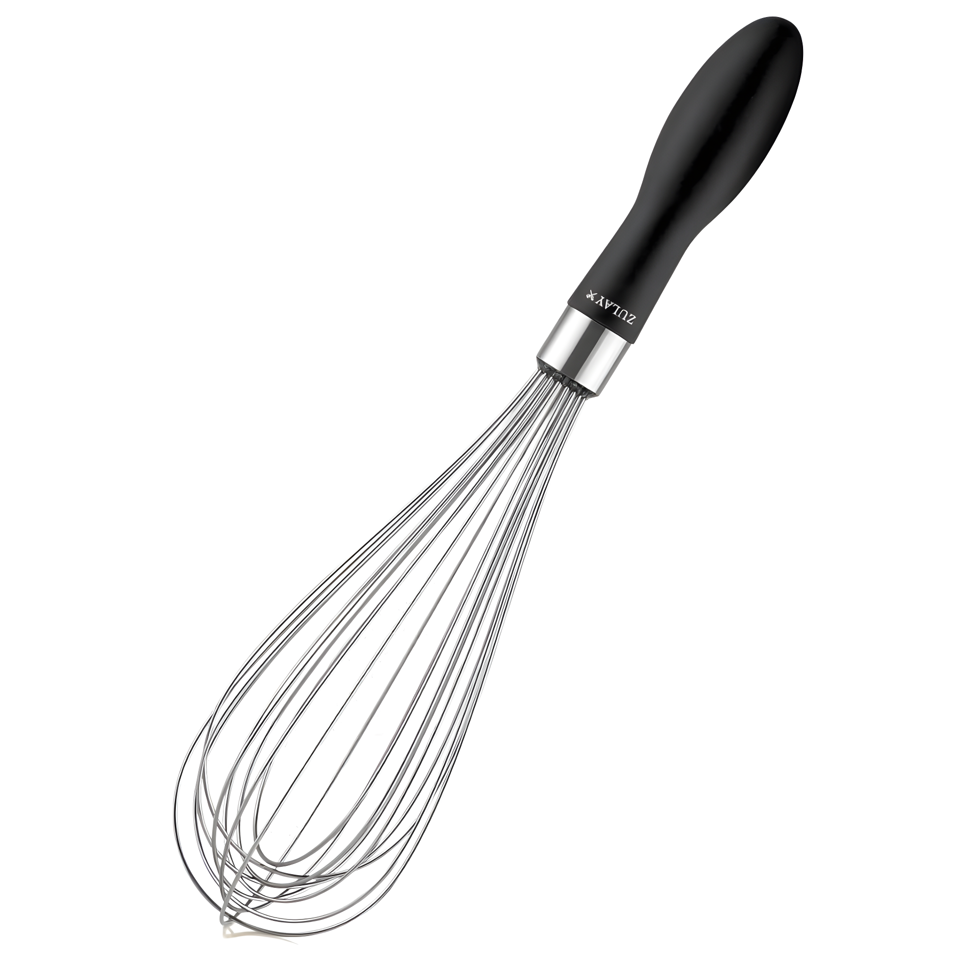 11-Inch Stainless Steel Balloon Whisk with Black Silicone Handle