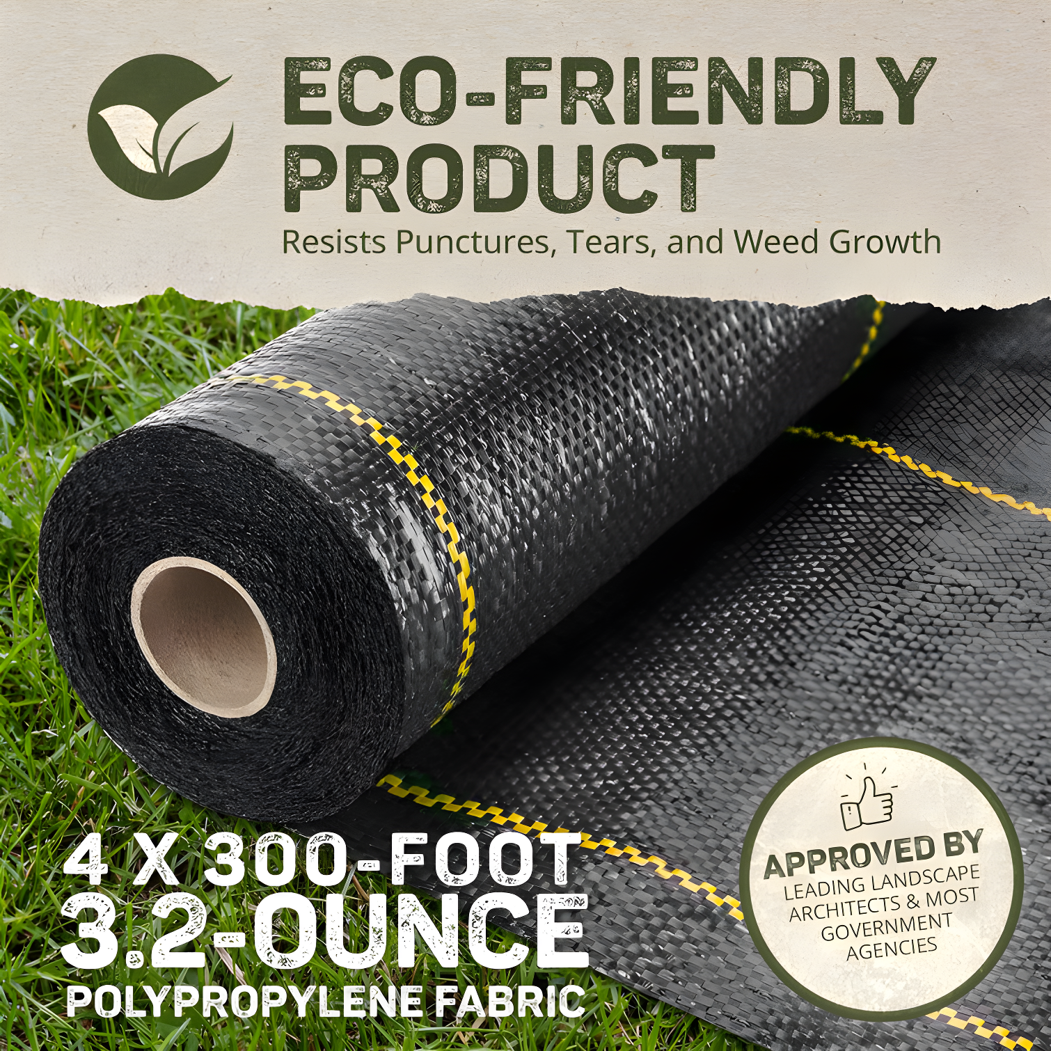 DeWitt Sunbelt Woven Weed Barrier Landscape Fabric Ground Cover (Set of 2)
