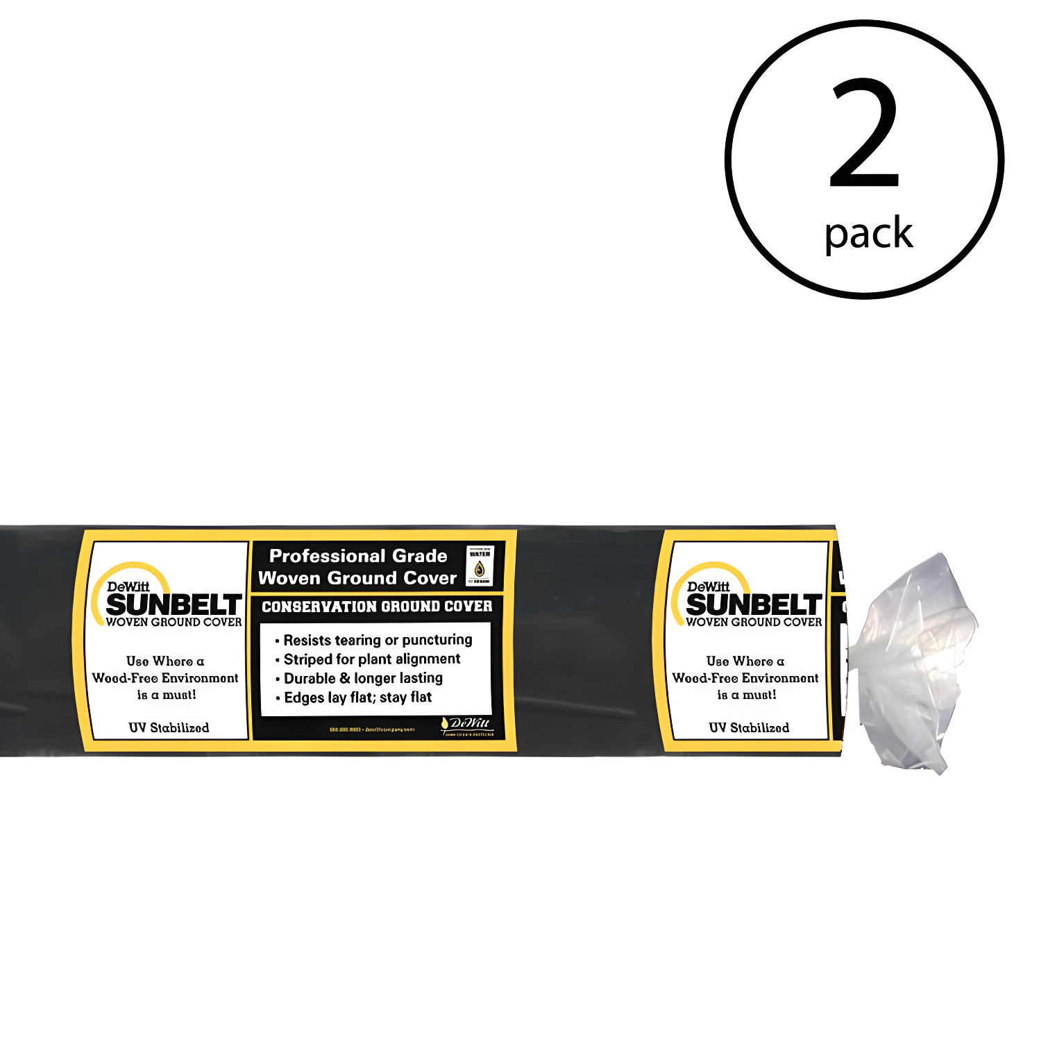 DeWitt Sunbelt Woven Weed Barrier Landscape Fabric Ground Cover (Set of 2)