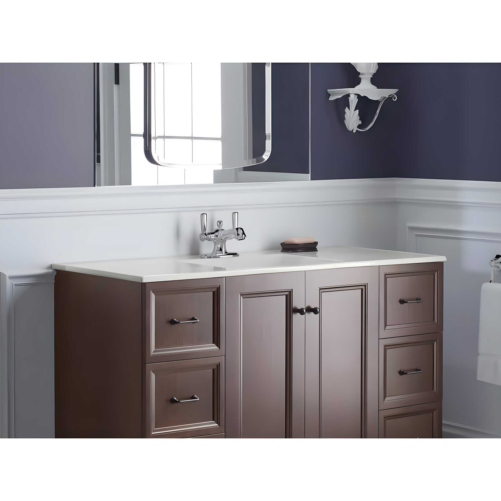 Verdera® Recessed or Surface Mount Frameless Medicine Cabinet with 3 Adjustable Shelves