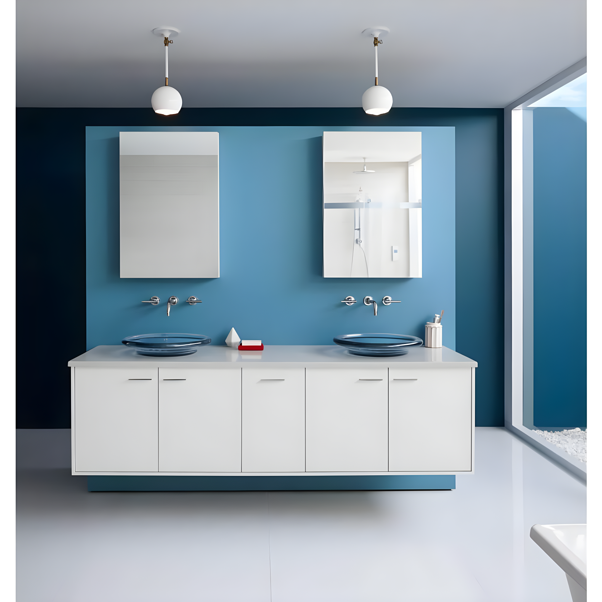 Verdera® Recessed or Surface Mount Frameless Medicine Cabinet with 3 Adjustable Shelves