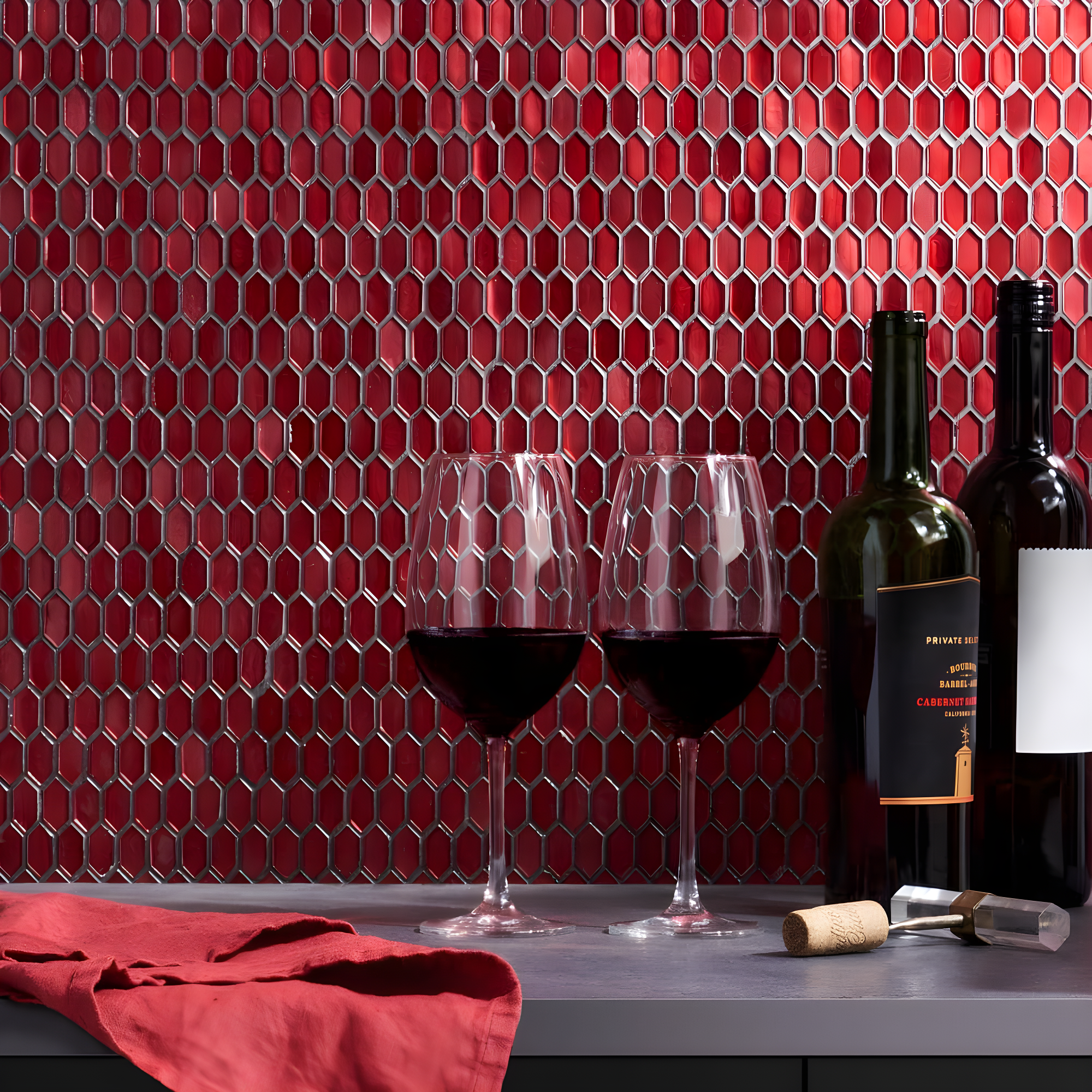 Whisper 11.61" x 11.73" Polished Mini Picket Glass Mosaic Wall Tile (0.94 Sq. Ft. / each)