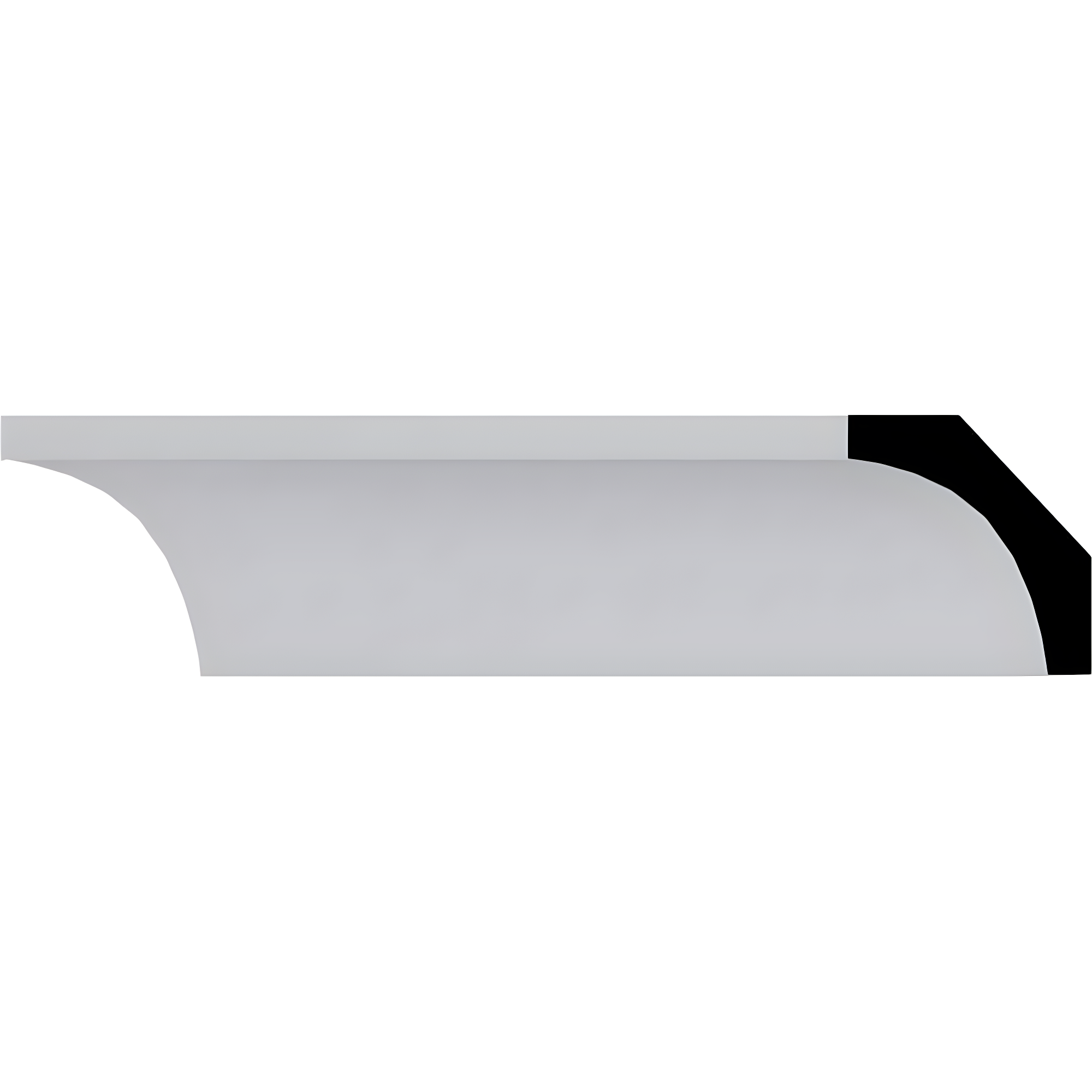 Ekena Millwork 2"H x 1 7/8"P x 2 3/4"F x 94 1/2"L Reece Traditional Smooth Crown Moulding