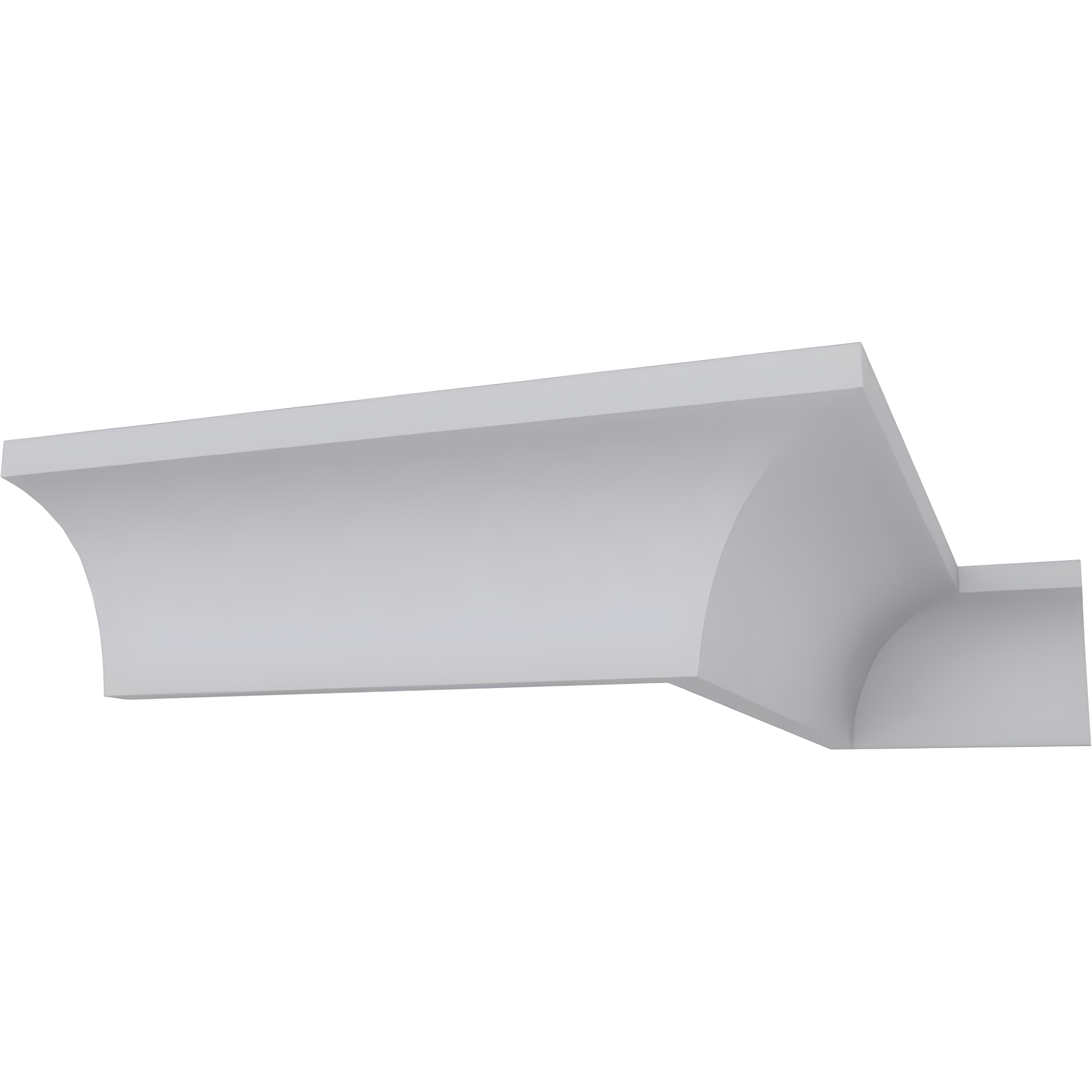 Ekena Millwork 2"H x 1 7/8"P x 2 3/4"F x 94 1/2"L Reece Traditional Smooth Crown Moulding
