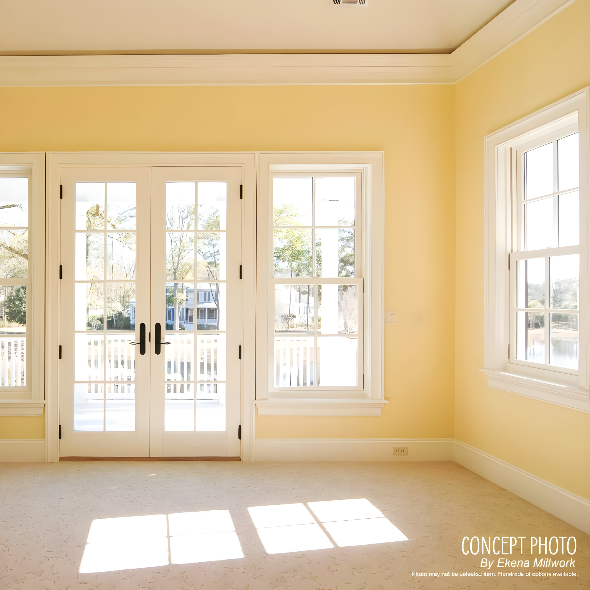 Ekena Millwork 2"H x 1 7/8"P x 2 3/4"F x 94 1/2"L Reece Traditional Smooth Crown Moulding