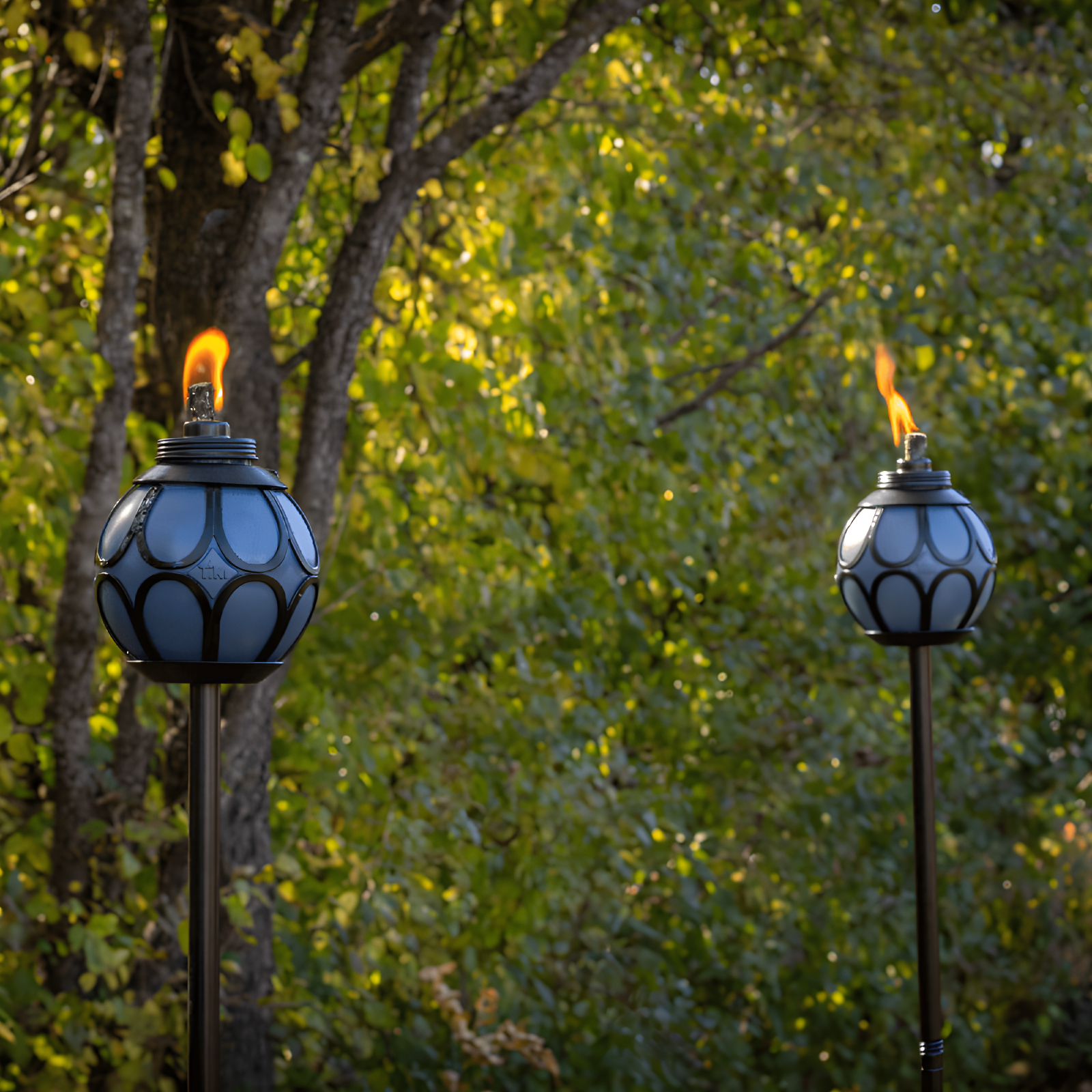 TIKI® Brand Easy Install 64 Inch TIKI Torch Metal Globe (Set of 2)