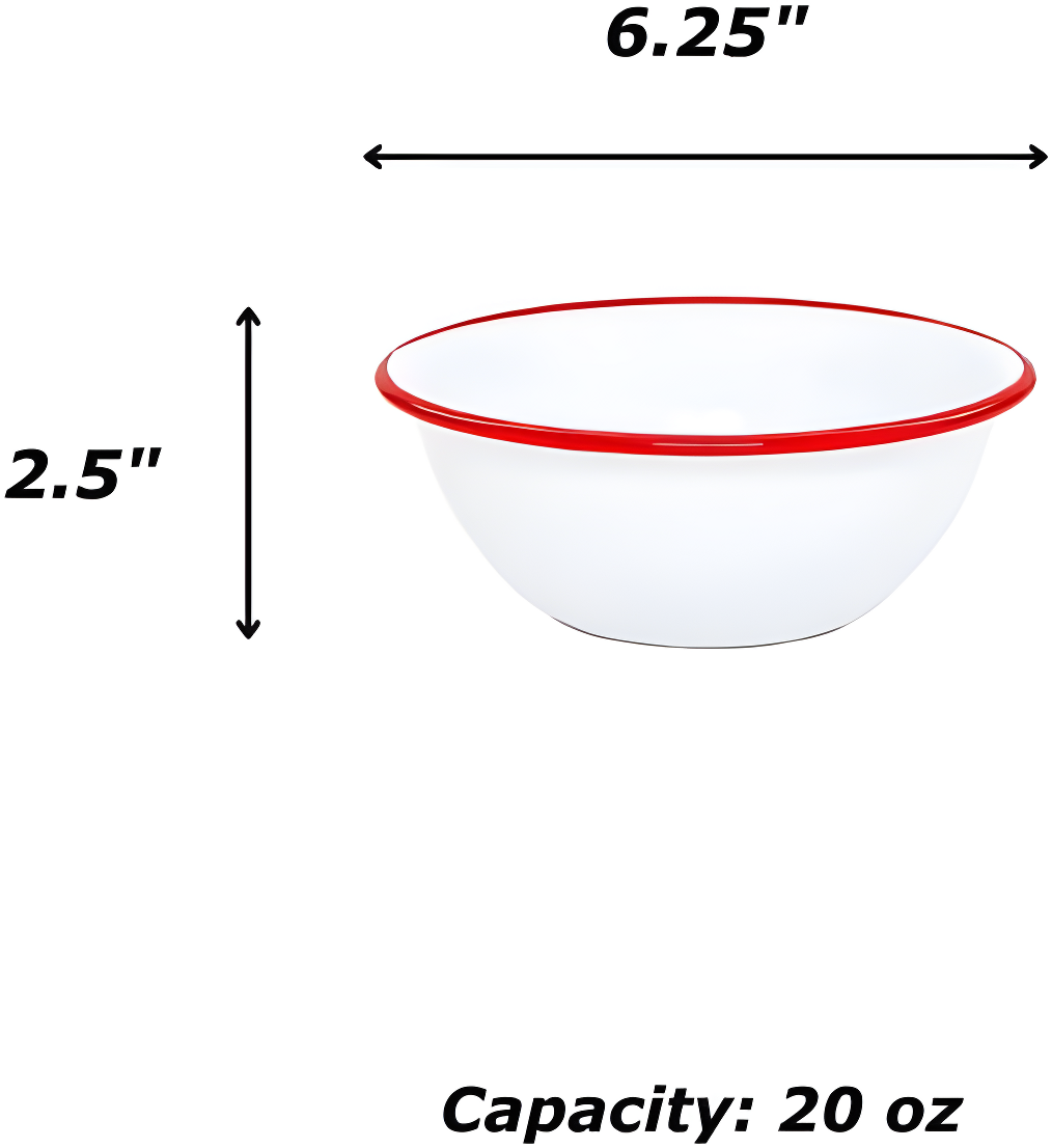 Crow Canyon Home Crow Canyon Enamelware Vintage 20 oz Cereal Bowls (Set of 4)
