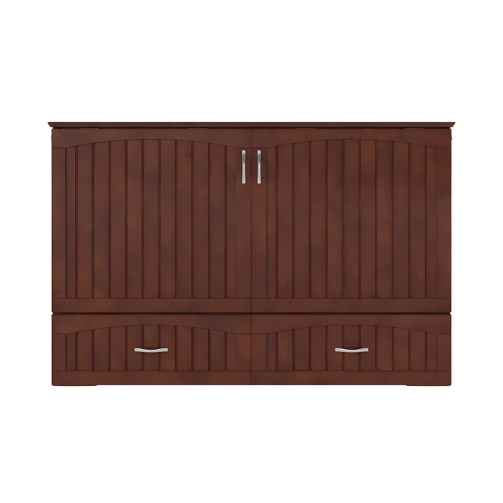 Queen Southampton Murphy Bed Chest with USB Turbo Charger Walnut - AFI: Space-Saving, Hardwood Frame, No Box Spring Needed