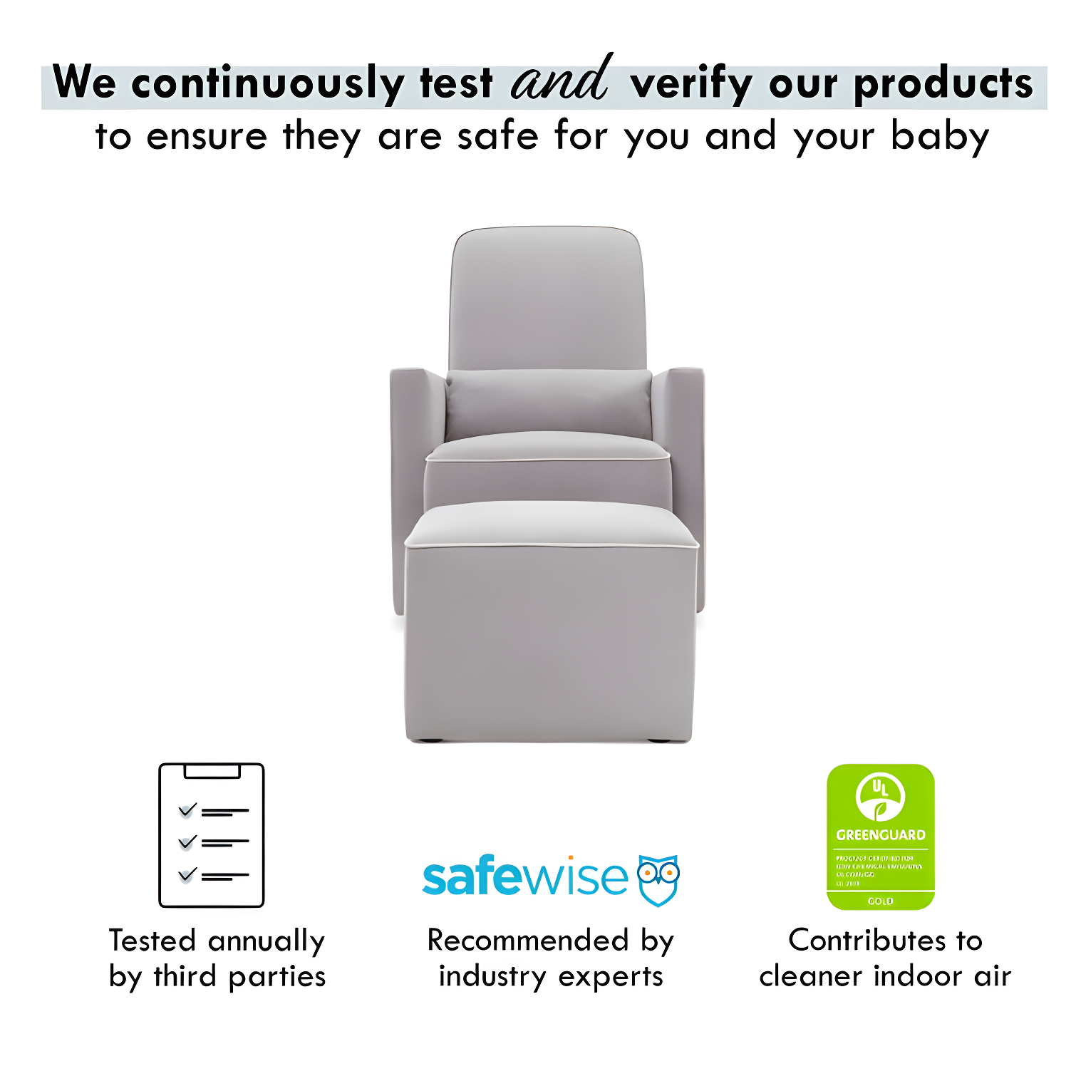 daVinci Olive Swivel Glider with Ottoman