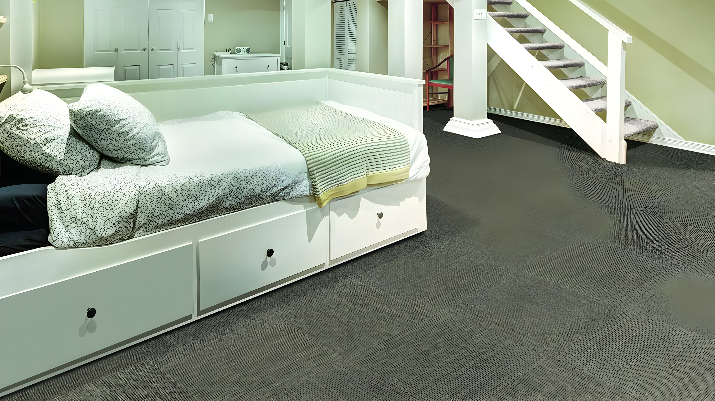 Mohawk Basics 24" x 24" PET Fiber Carpet Tiles (96 sqft per carton-24 Tiles)