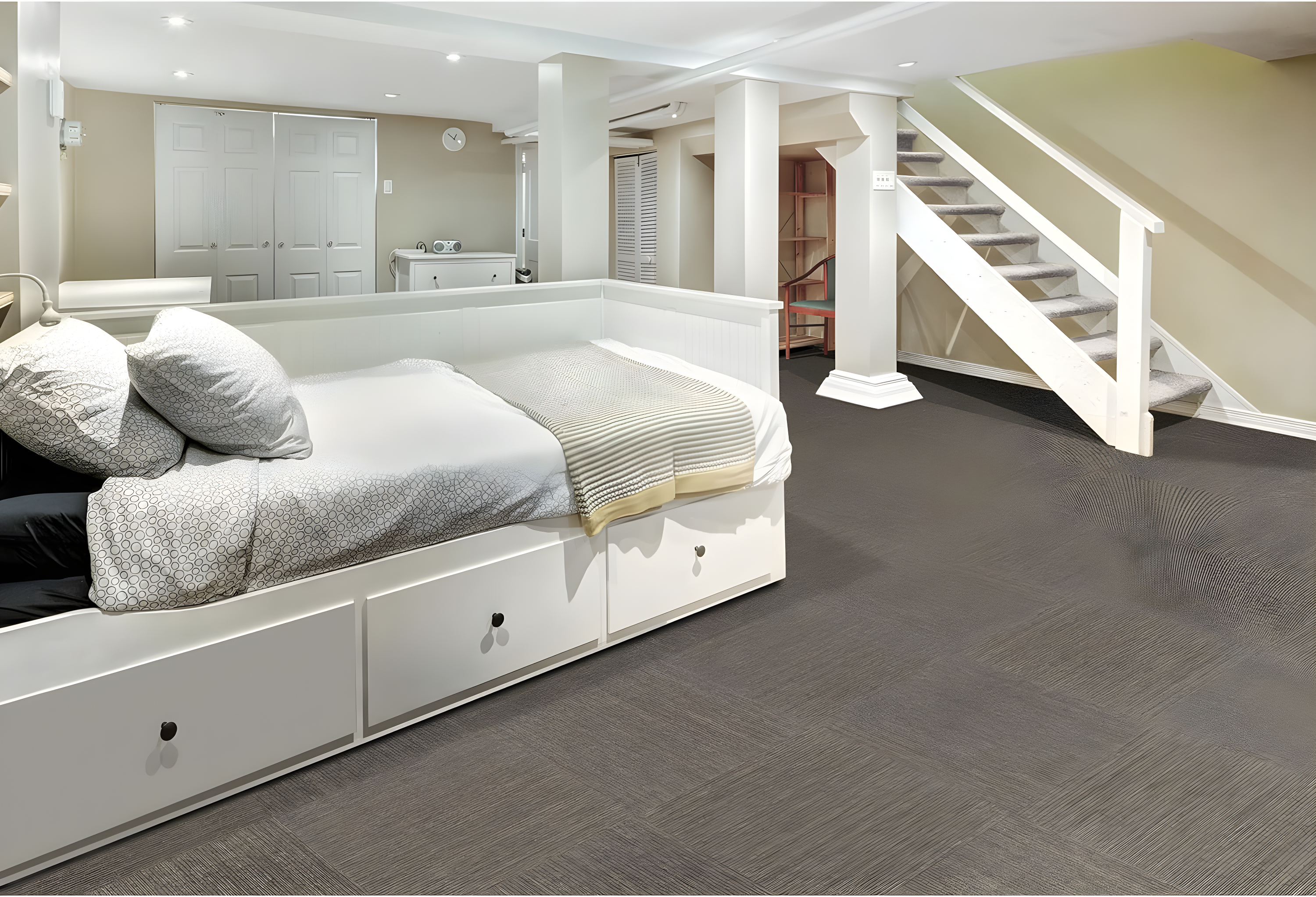 Mohawk Basics 24" x 24" PET Fiber Carpet Tiles (96 sqft per carton-24 Tiles)