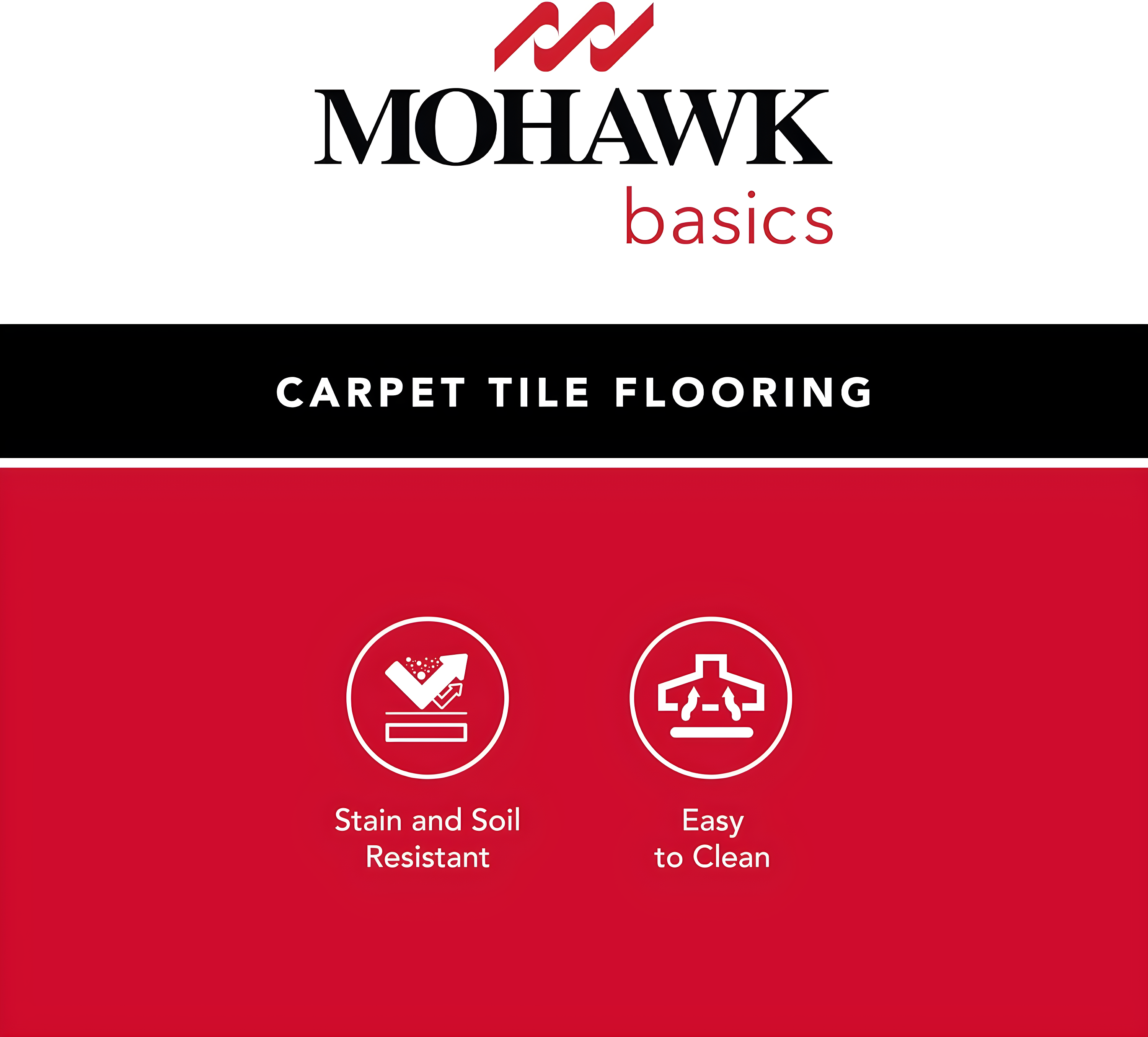 Mohawk Basics 24" x 24" PET Fiber Carpet Tiles (96 sqft per carton-24 Tiles)