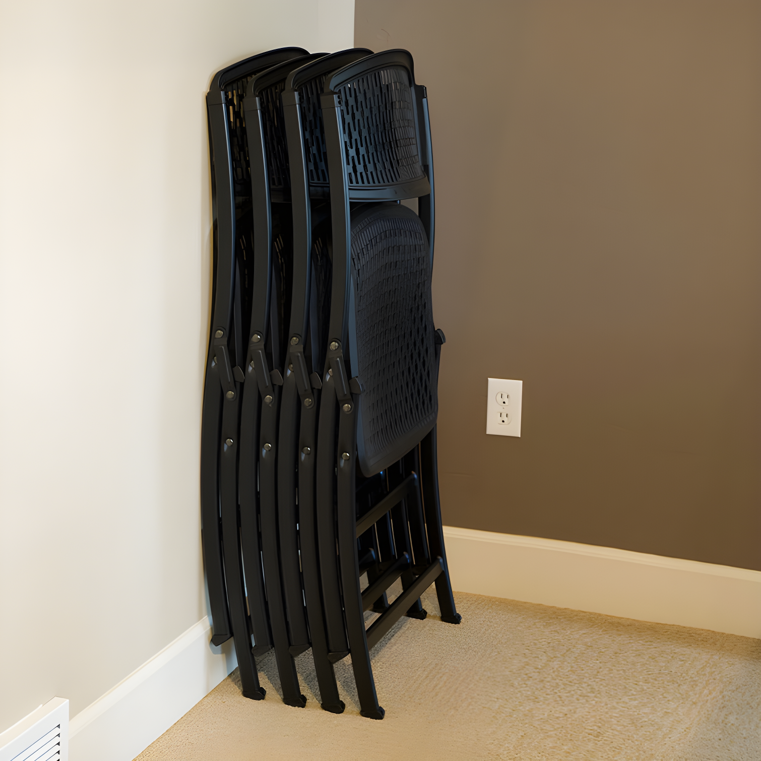 Flex One Plastic / Resin Folding Chair Set (Set of 4)