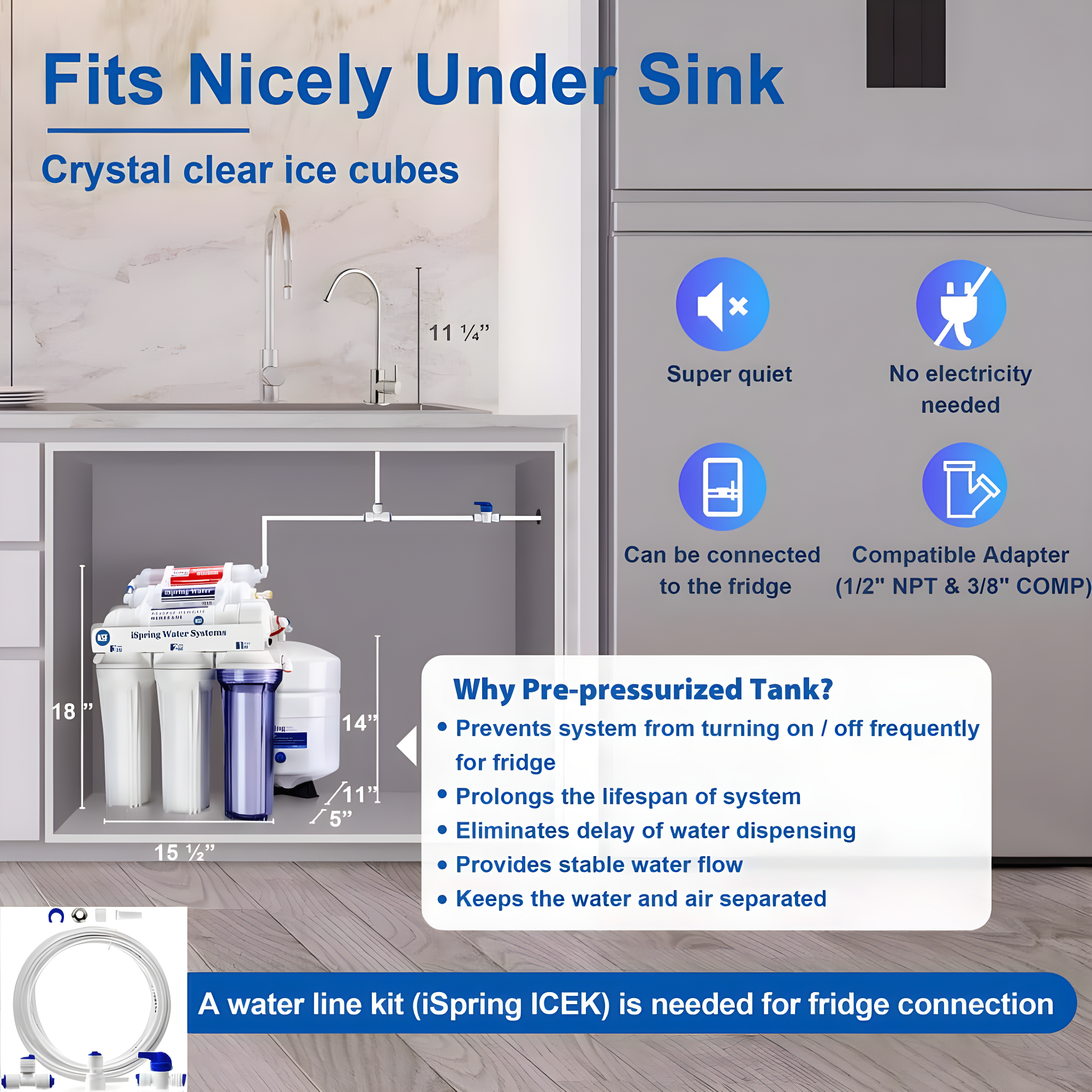 iSpring NSF Certified Drinking Water pH Alkaline Remineralization Filtration System