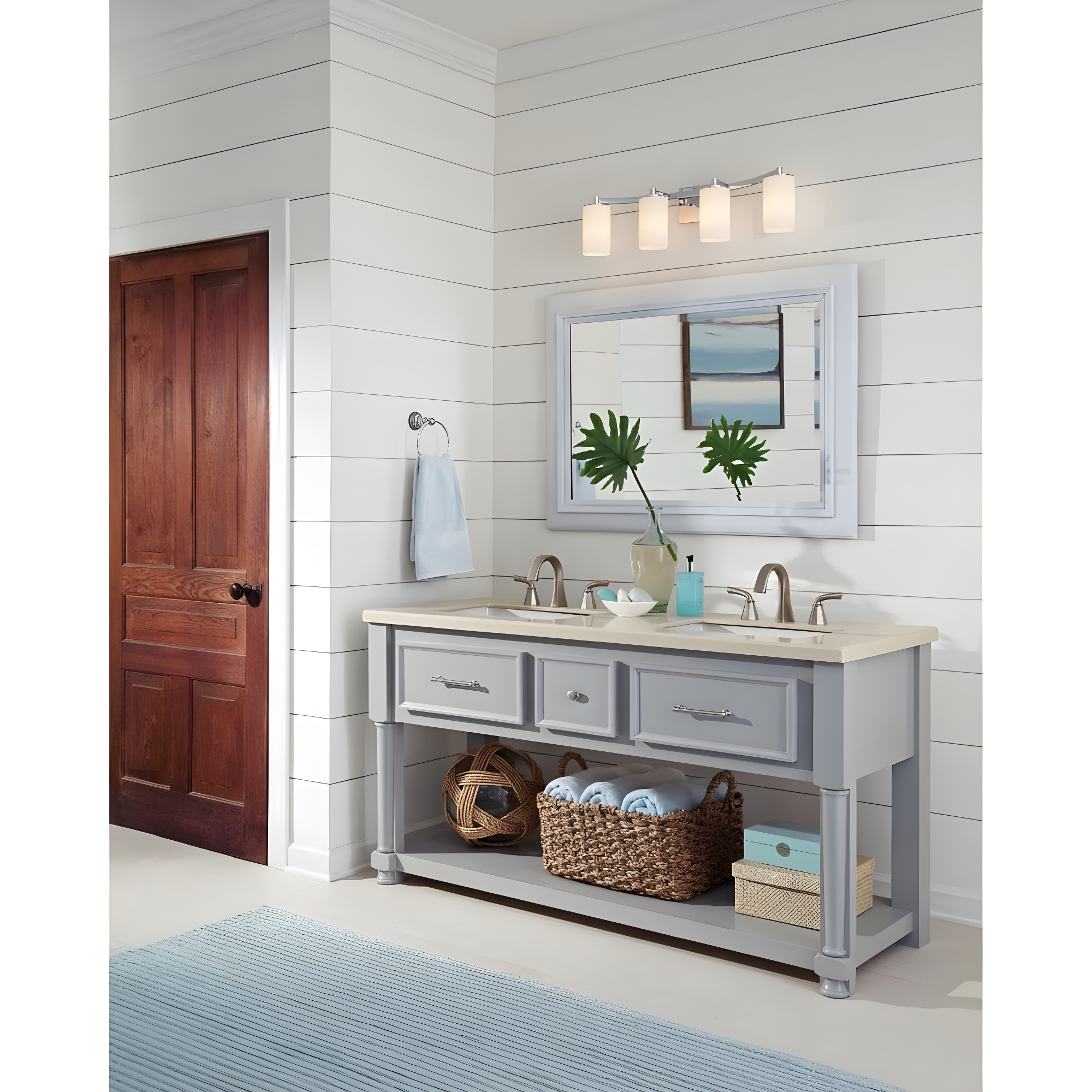 Sea Gull Lighting 4439104-05 Hettinger Four Light Wall/Bath Vanity Style Lights, Chrome Finish