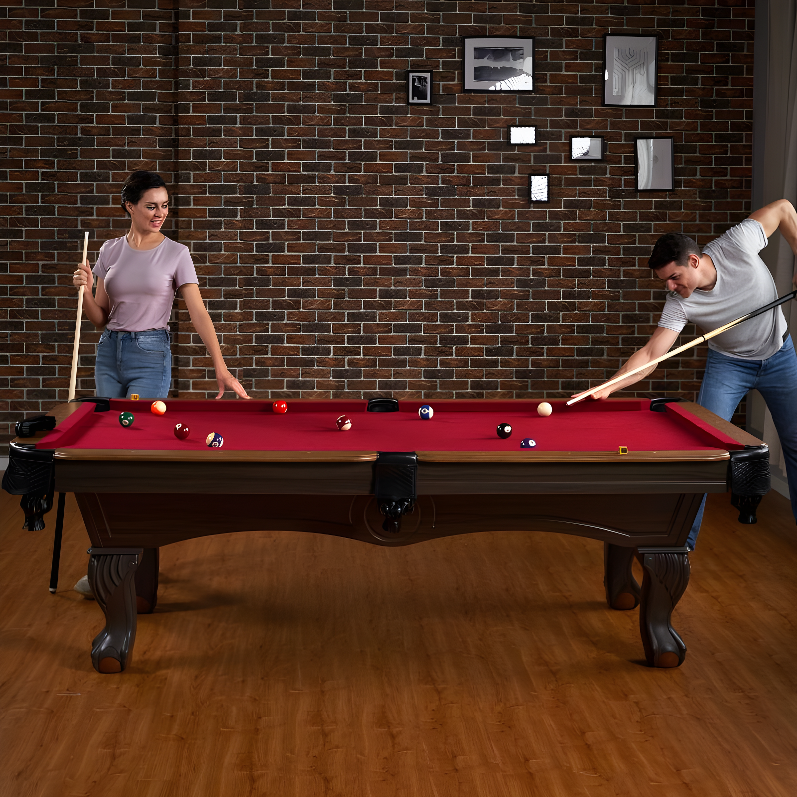 Barrington Billiards Company Barrington Arlington 8 ft Pool Table with Playing Accessories