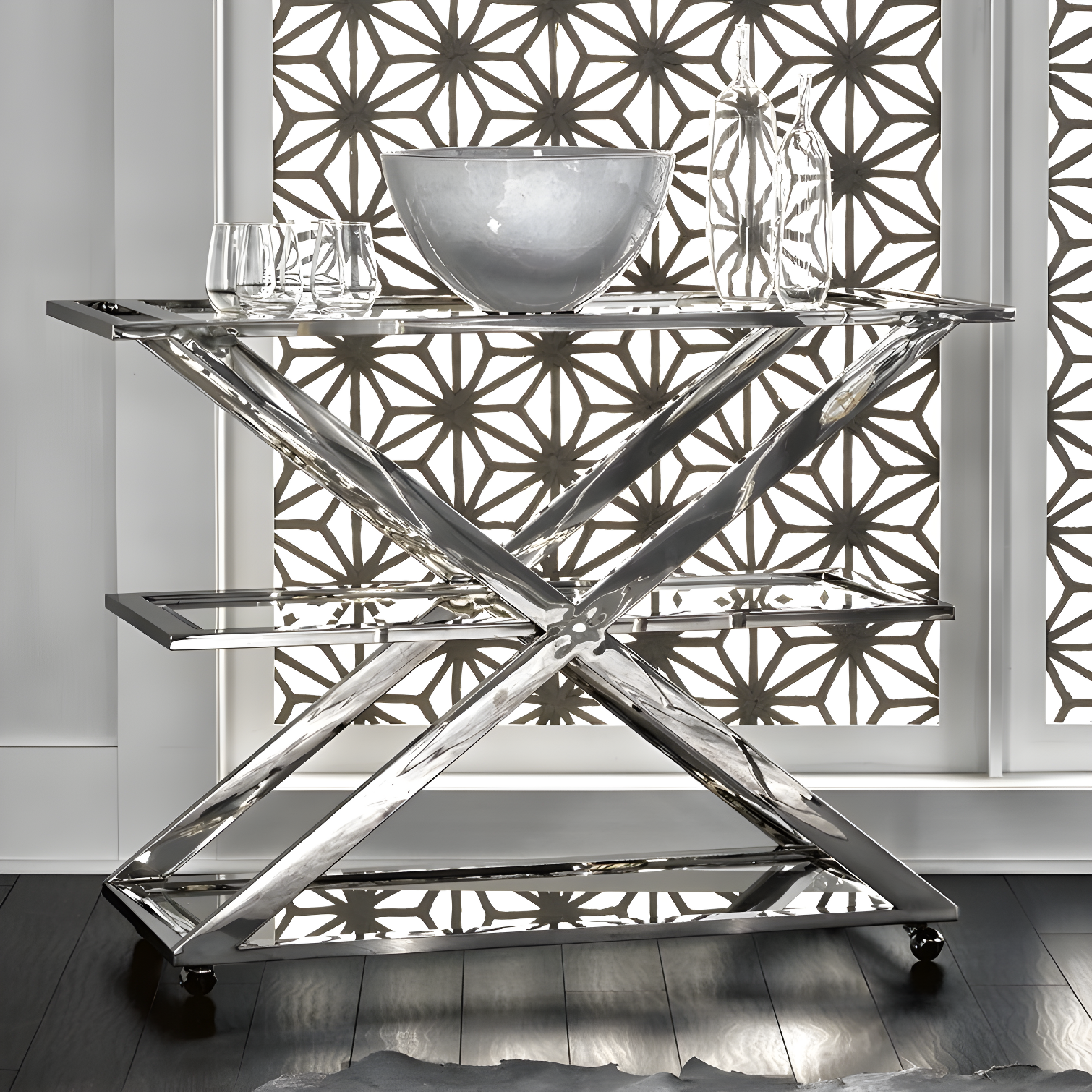 Universal Furniture Metal Bar Cart