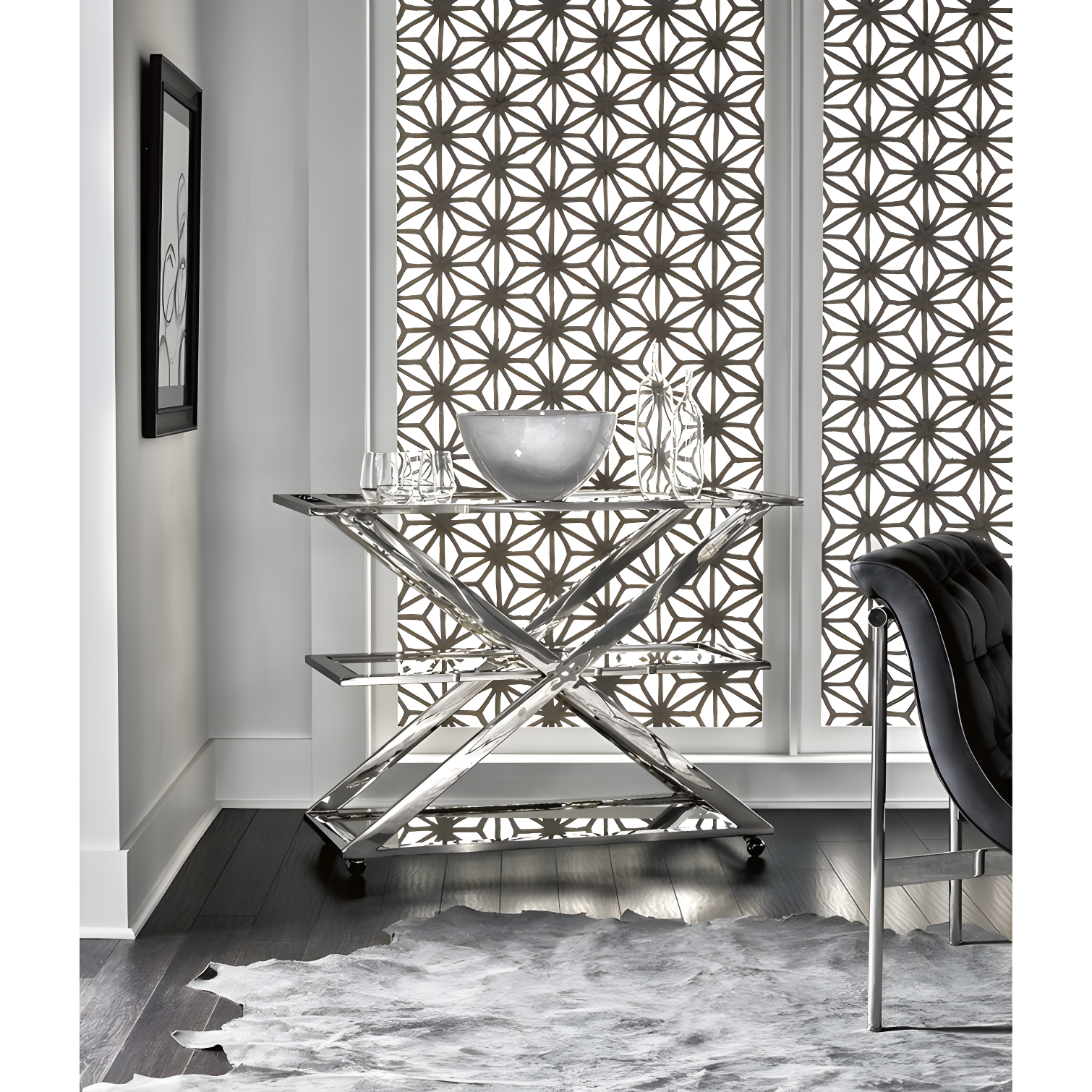 Universal Furniture Metal Bar Cart