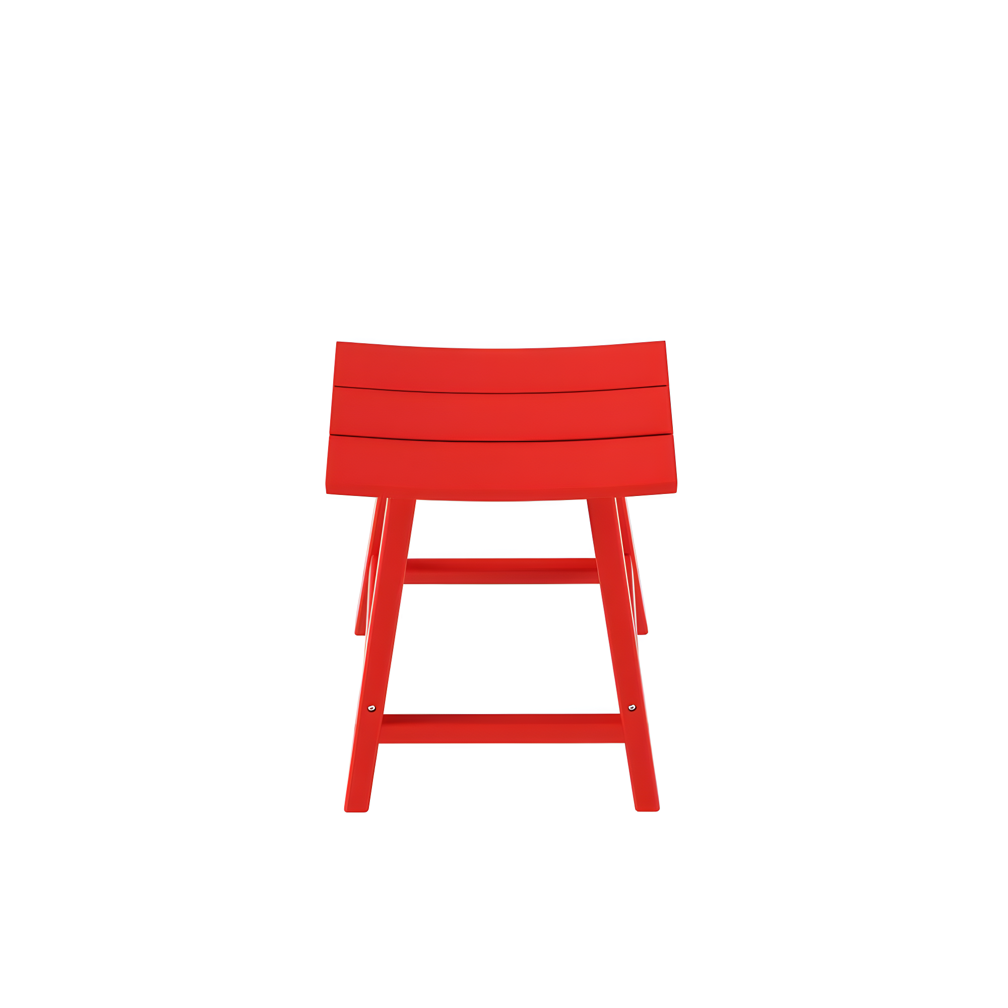 Polytrends Laguna Hdpe All Weather Outdoor Patio 24" Saddle Seat Counter Stool (Set Of 2) Red