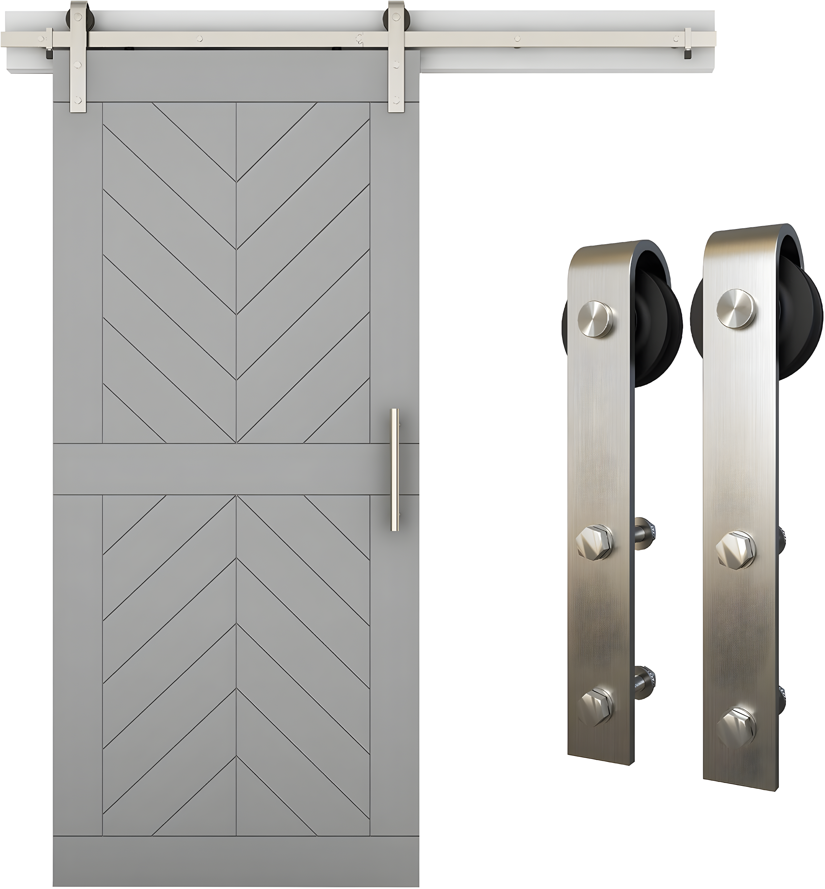 National Hardware Standard Single Barn Door Hardware Kit
