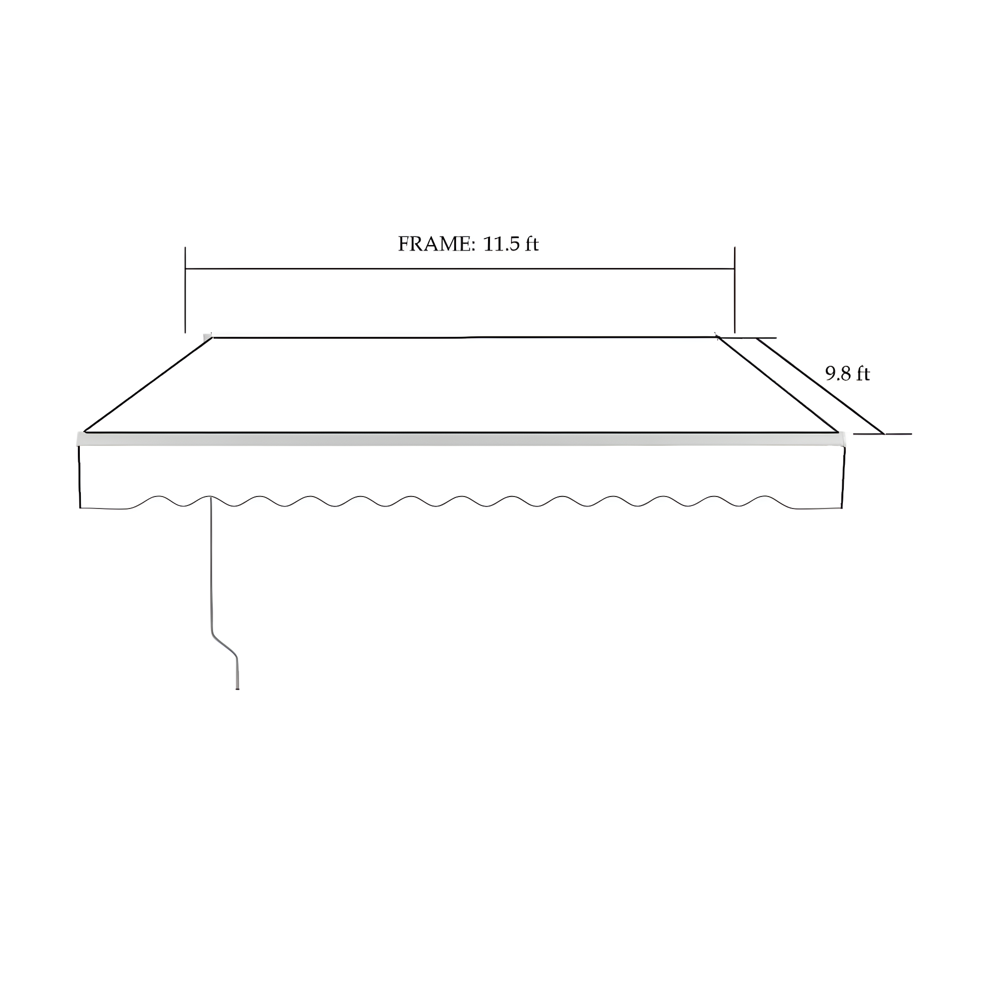 Motorized Retractable White Frame Patio Awning