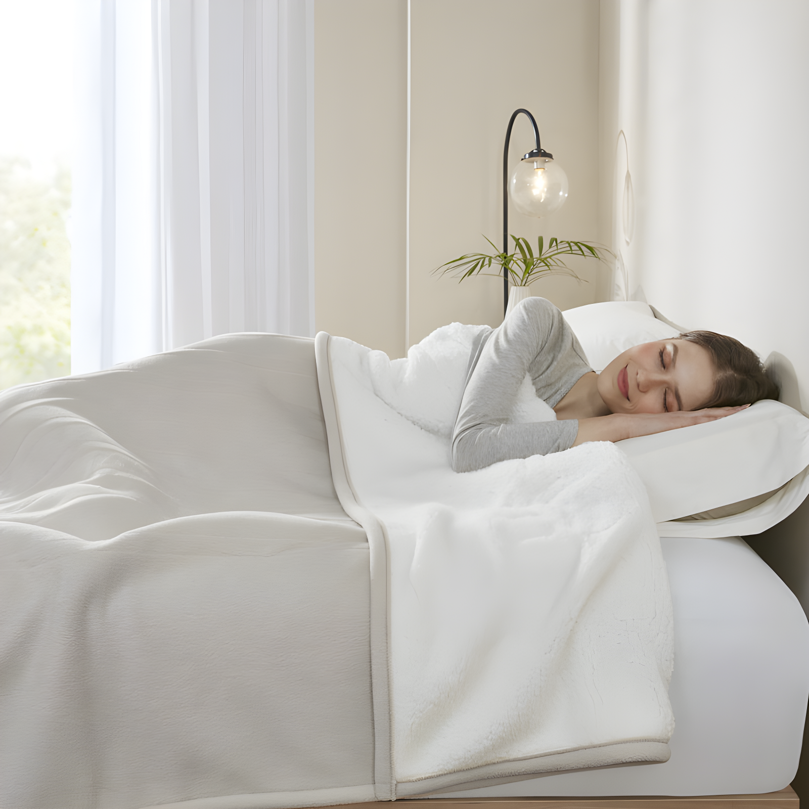 Serta Fleece to Sherpa Heated Blanket