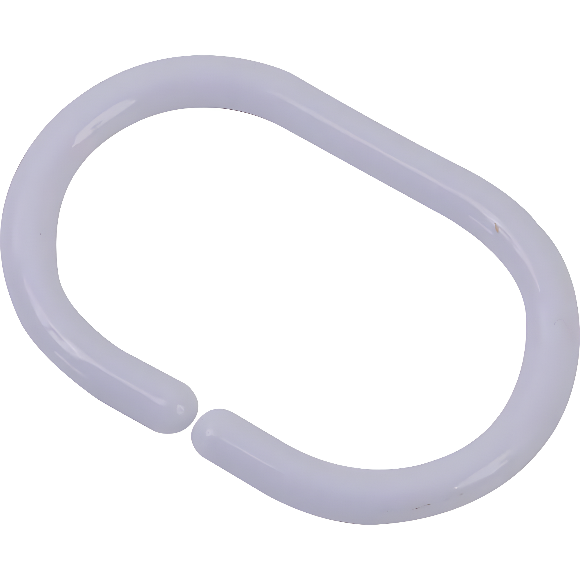 Evideco Solid Plastic Shower Curtain Hooks Rings (Set of 12)